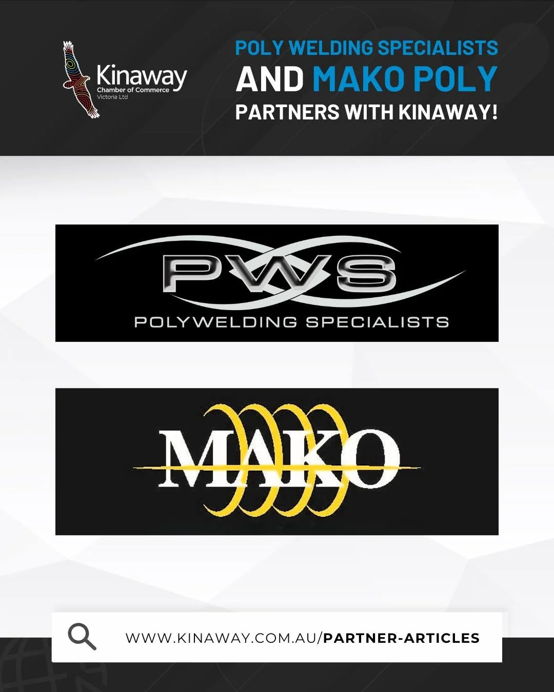 Poly Welding Specialists and Mako Poly Partners with Kinaway!

"Poly Welding Specialists / Mako Poly wish to actively pursue and support indigenous businesses and build long term partnerships / relationships with those businesses. We believe tha