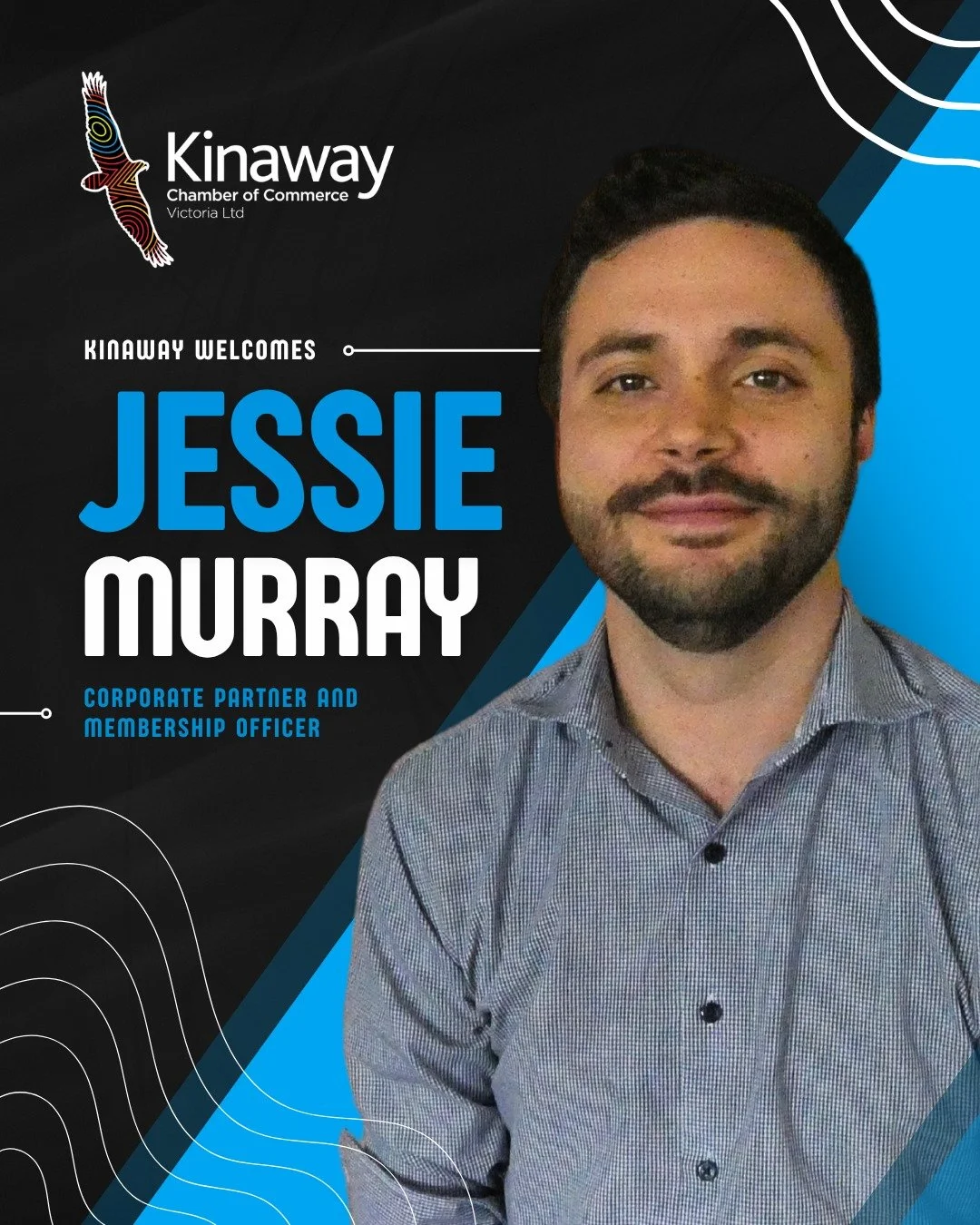 Kinaway is proud to welcome our new Corporate Partner and Membership Officer, Jessie Murray!

Jessie is a proud Yorta Yorta/Wamba Wemba man, born in Swan Hill and raised on the banks of the Murray River in the border town of Albury/Wodonga.

With a d