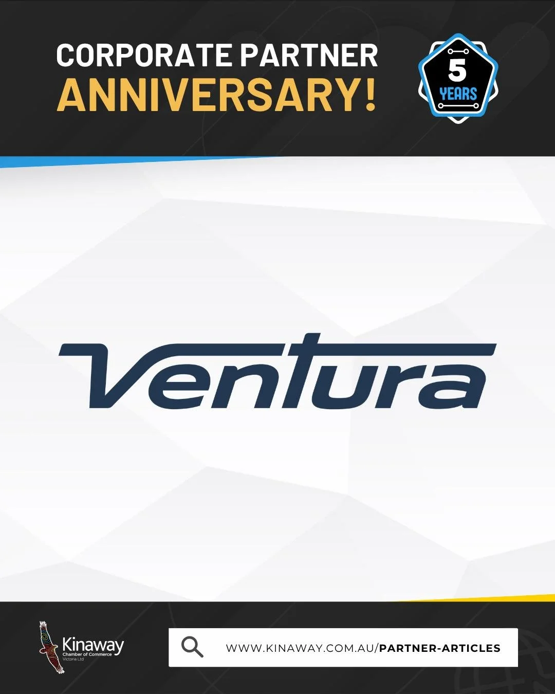 Ventura's 5 Year Corporate Partner Anniversary!

"Ventura partnered with Kinaway to take a more structured and impactful approach to supporting the Indigenous business sector. The driving factor was a desire to build genuine connections with Abo
