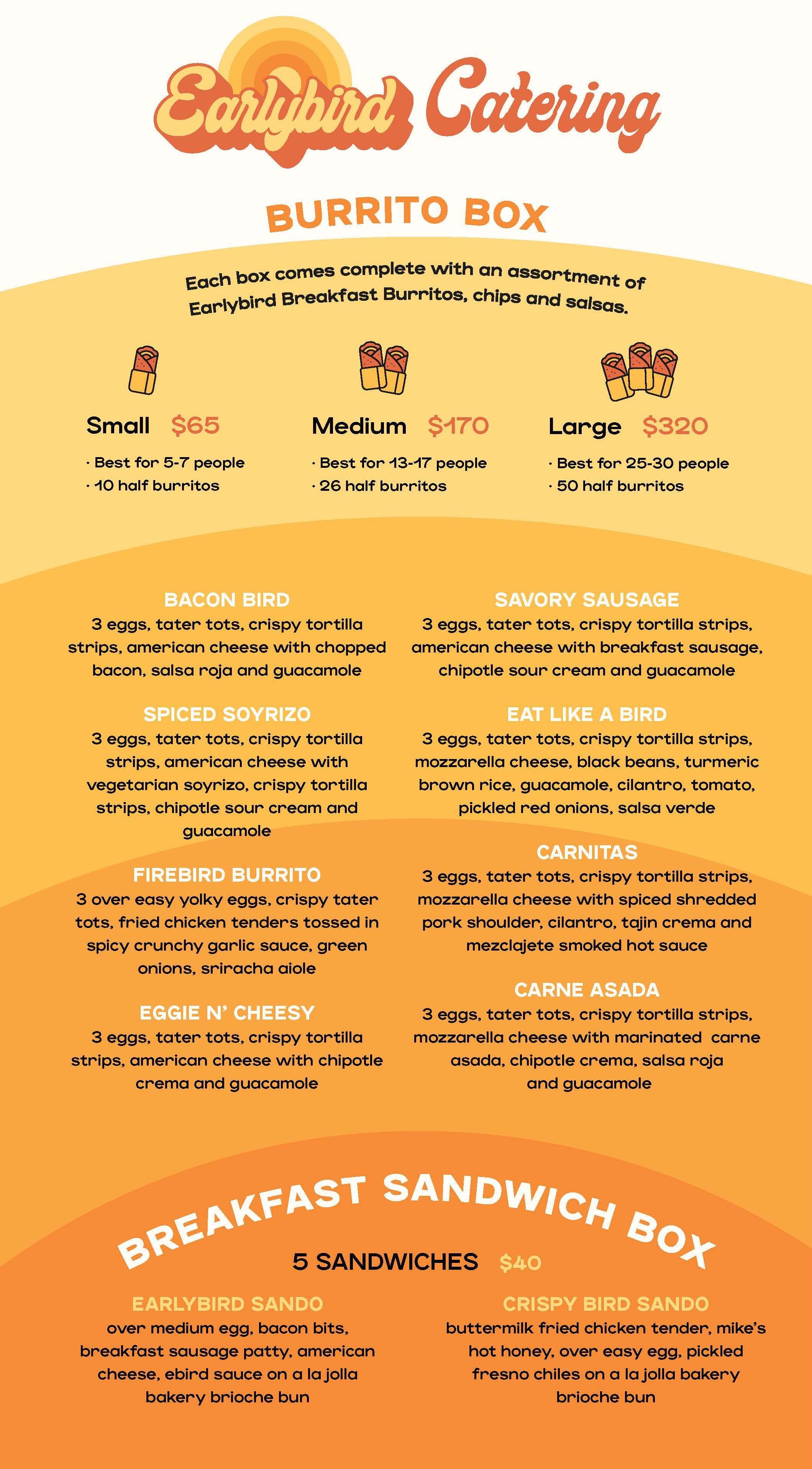 La Jolla Catering Breakfast Burritos Bowls Earlybird Breakfast La Jolla Catering Breakfast Burritos Bowls Earlybird Breakfast