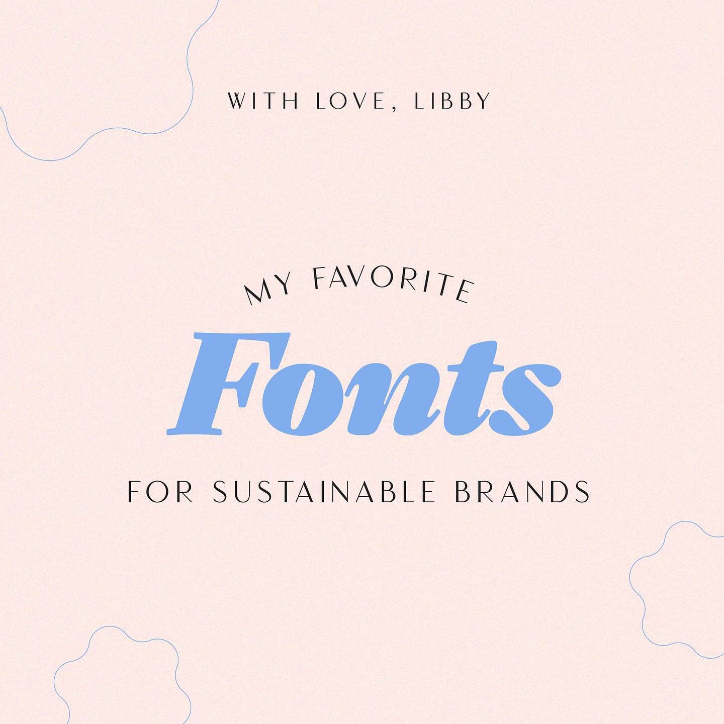 There are so many directions you could go when choosing typography for a brand, so it&rsquo;s important to know your brand&rsquo;s values, story and mission. ✨

Brands that focus on sustainability, for example, should ask themselves questions like, &