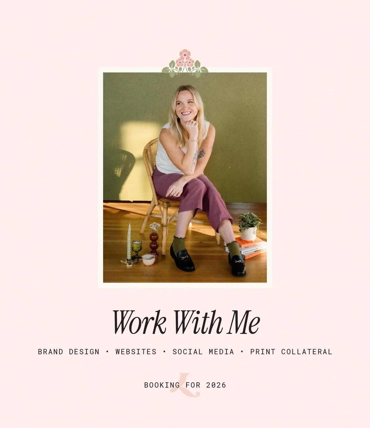 Stunning designs curated for you and created with love. ꨄ︎ I&rsquo;d love to work together in 2026! Go to withlovelibby.com/inquire to get started.

#branddesigner #cutebranding #desmoinesiowa #disabledowned #retrobranding