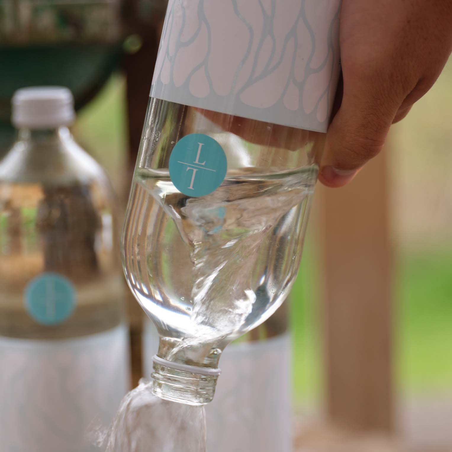 pouring lyonvil mineral water