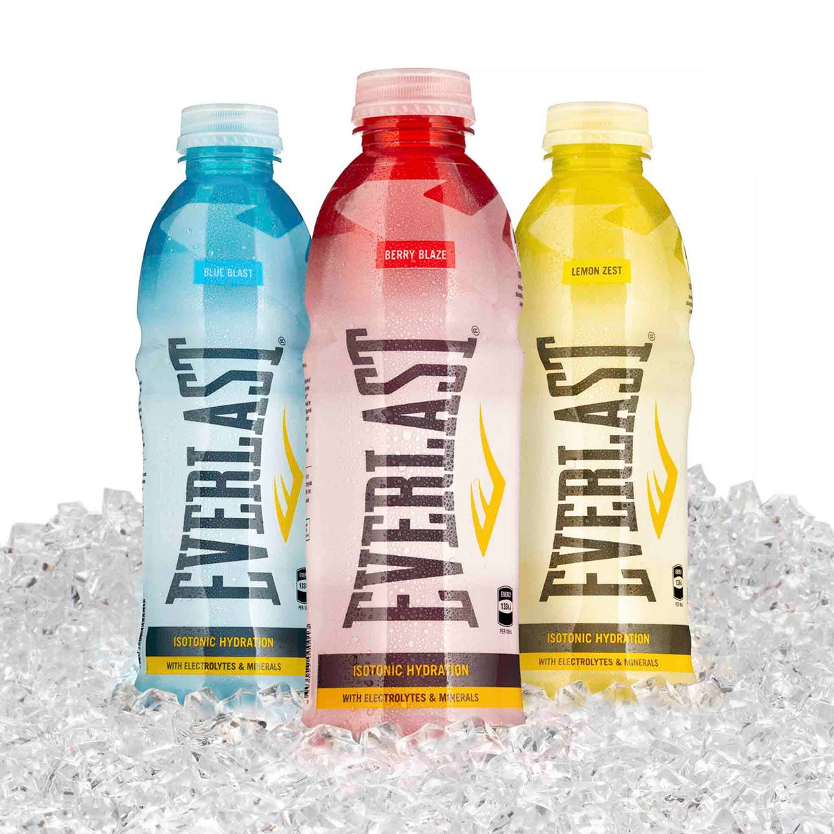 Everlast isotonic beverages on ice