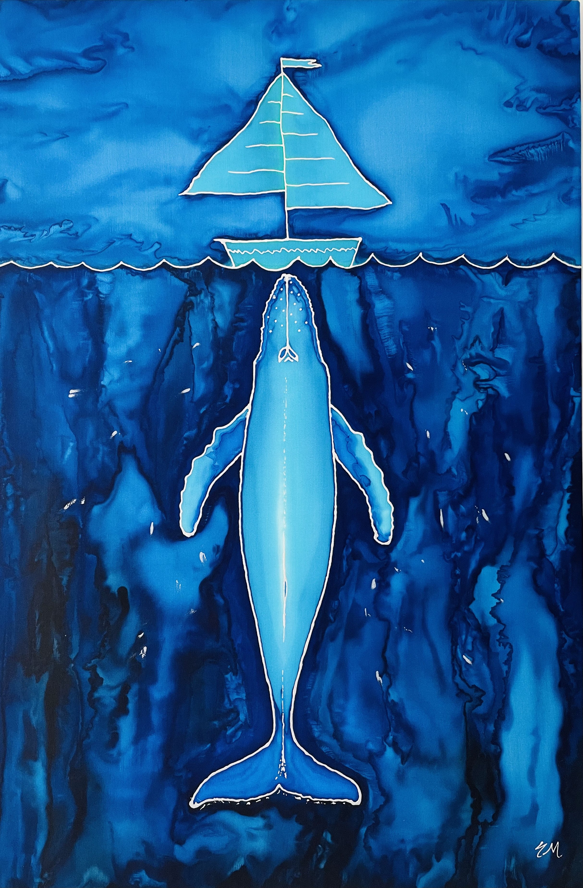 "Hello" Original Silk Painting