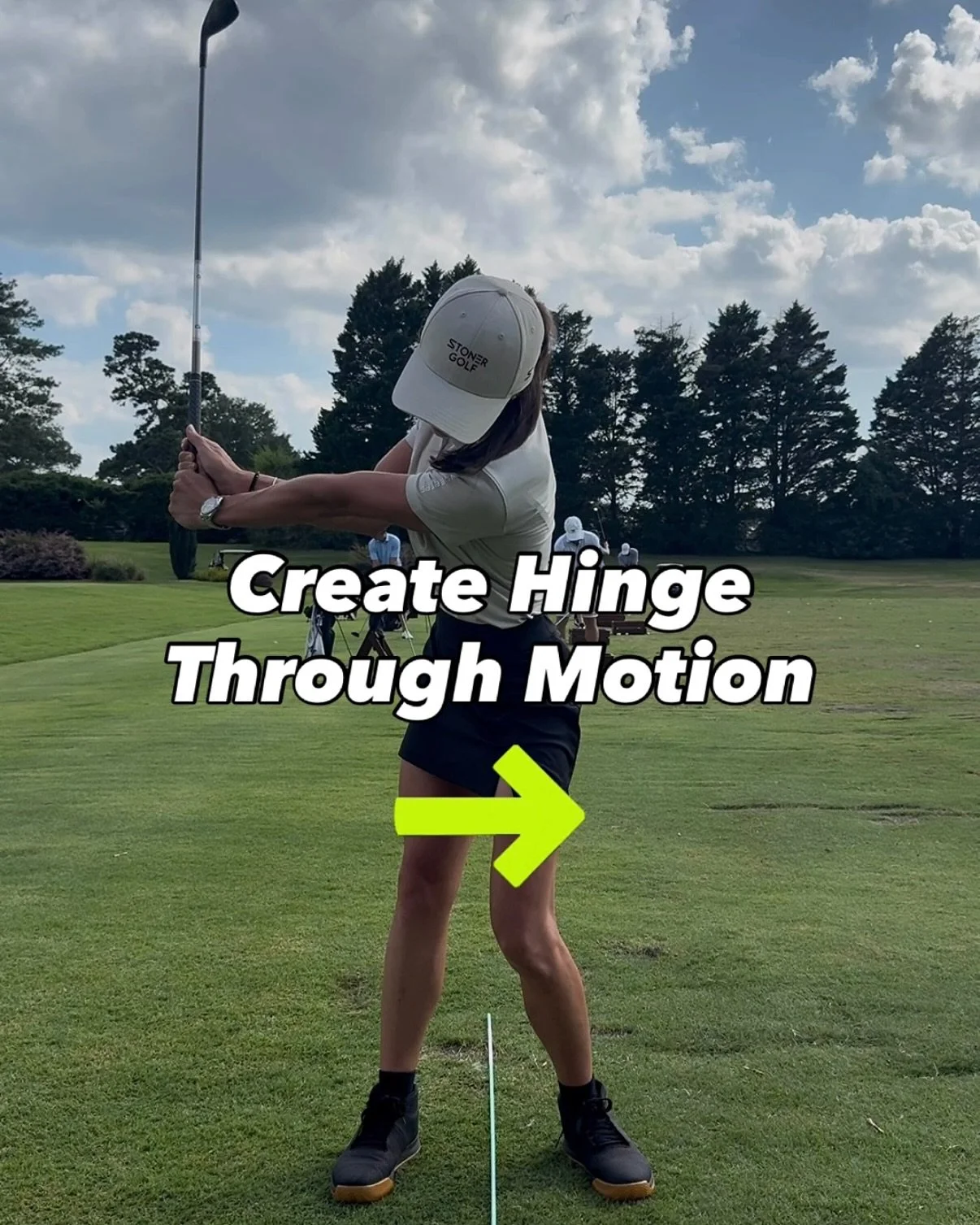 Improve Takeaway and Hinge 🔥 

Slide 1:
- Drill for takeaway feel ✅

Slide 2: 
- As your work lead shoulder down also push down on the handle to help hinge the club ✅

Slide 3:
- incorporating the feels into a swing 👊

&bull;
&bull;
&bull;
#golftip