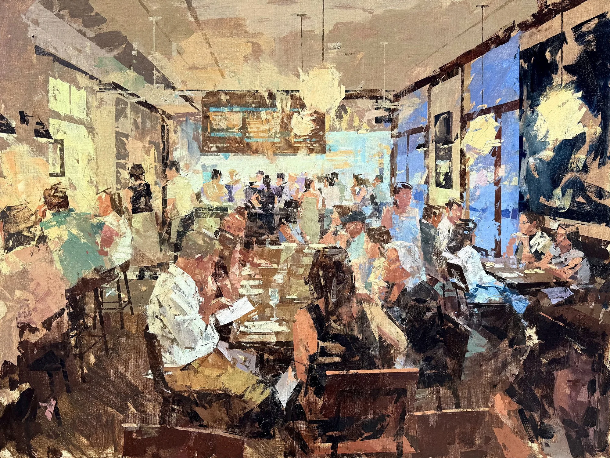 "Chubby Fish Nocturne" - 48x36in