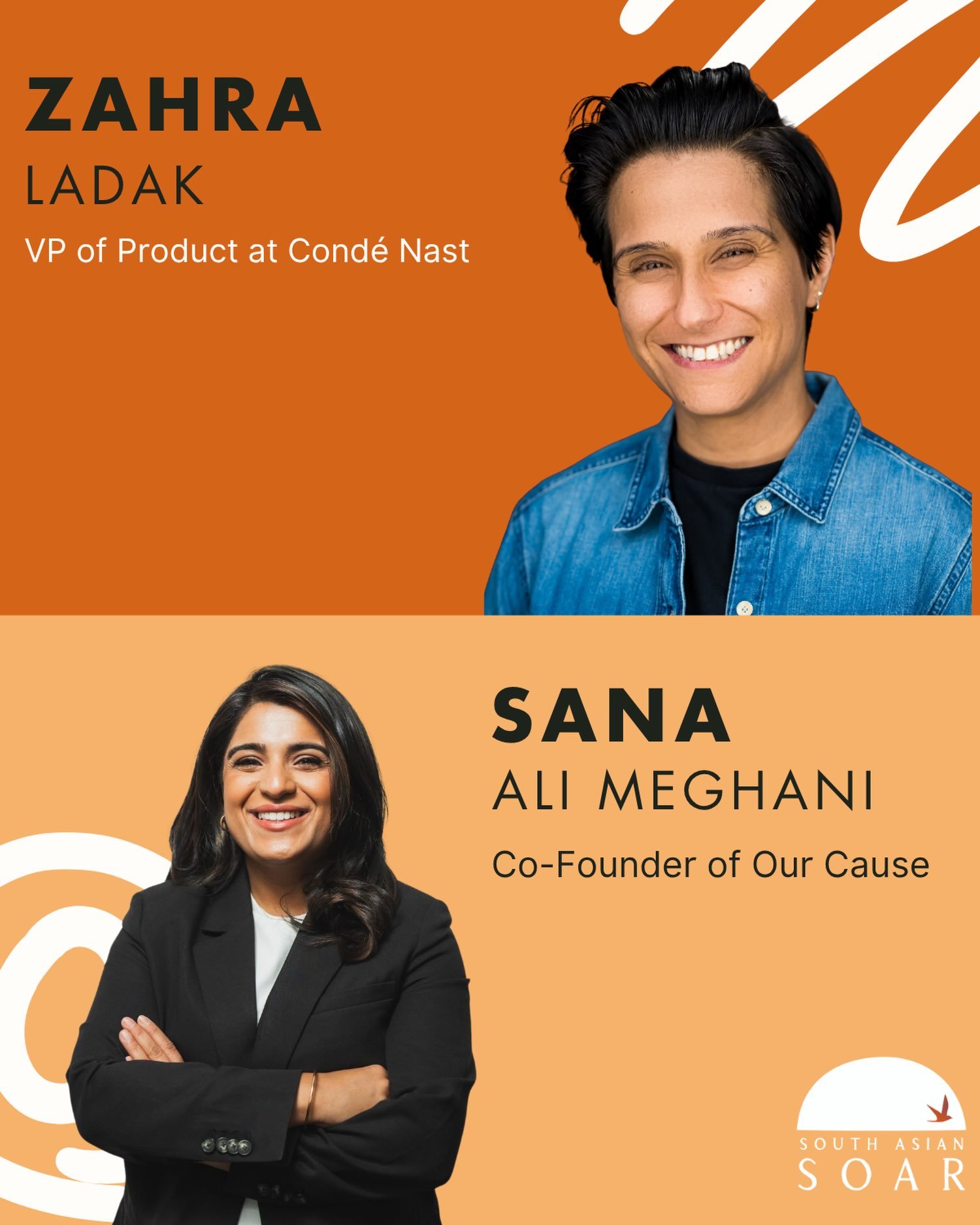 We&rsquo;re excited to welcome Zahra Ladak and Sana Ali Meghani to SOAR&rsquo;s Advisory Board! 🧡

Zahra is a technology and product executive with more than 20 years of experience across media, healthcare, and technology. Currently Vice President o