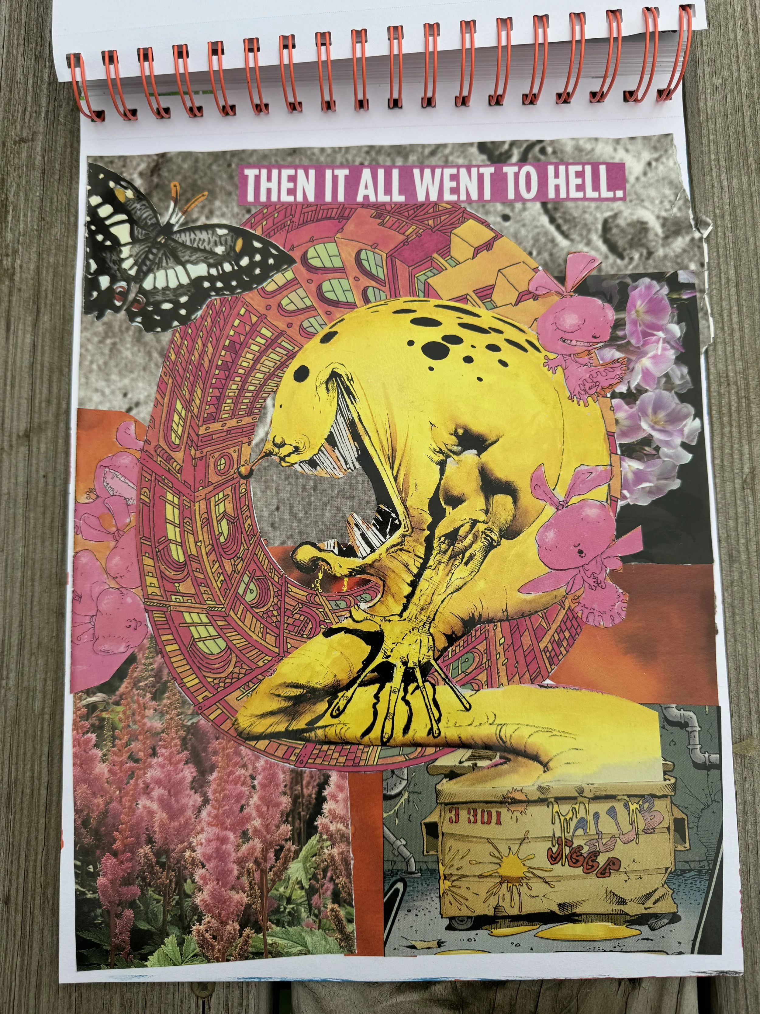 "Then It All Went to Hell" 11x14 collage 2025