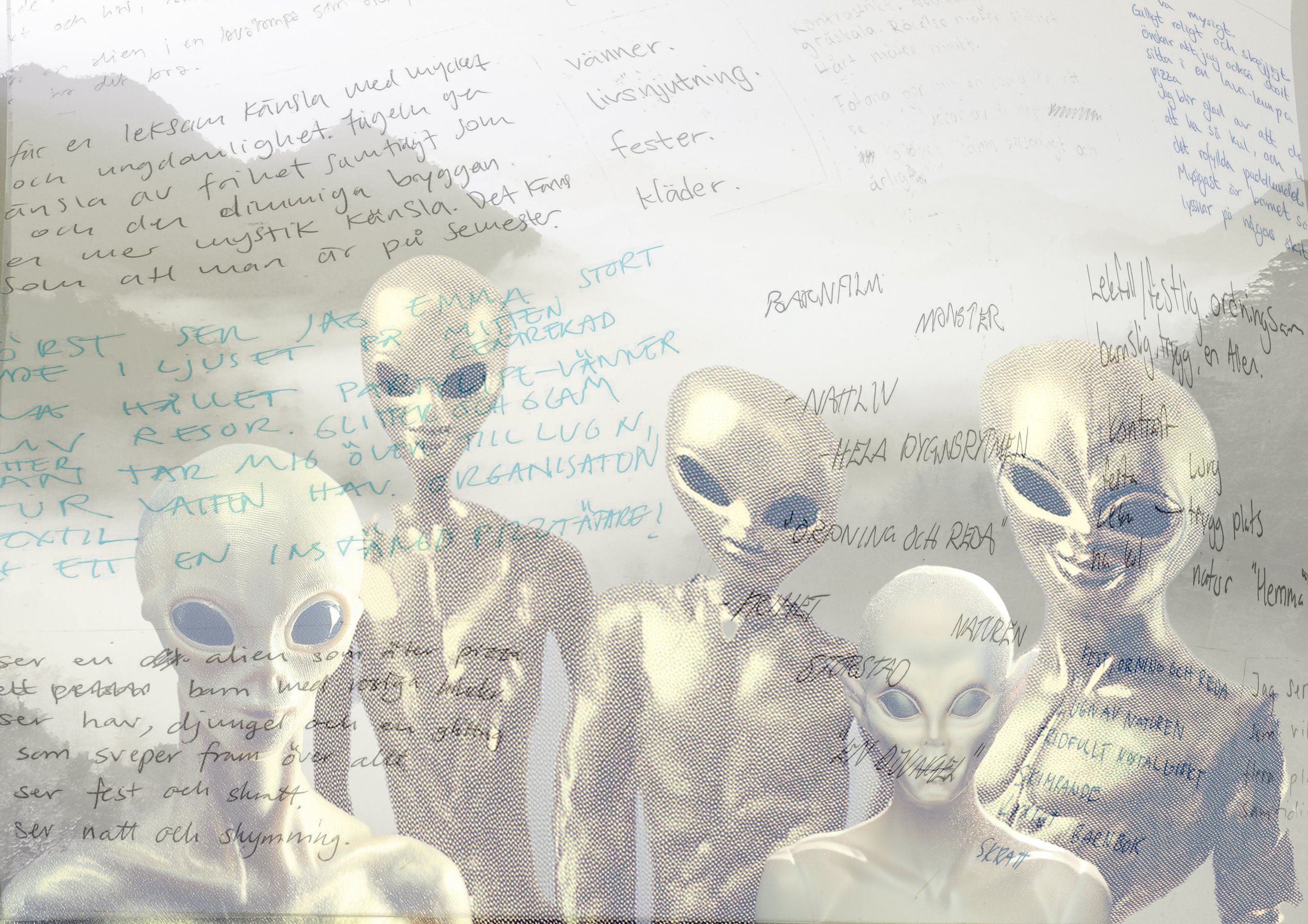 Golden Aliens moodboard