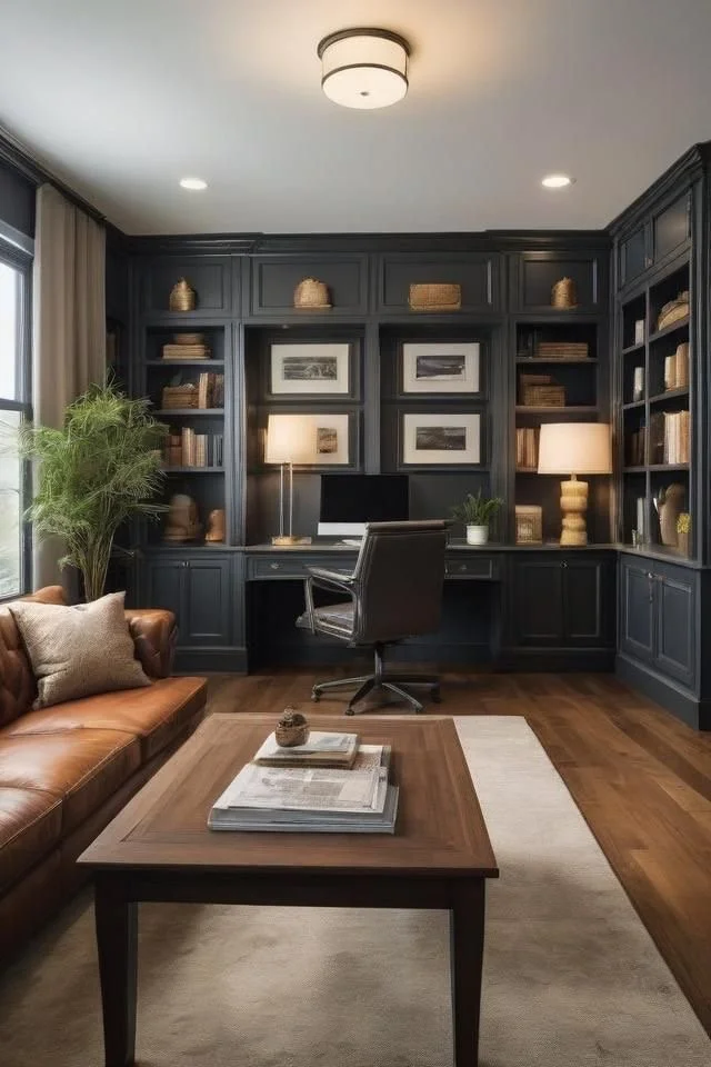 Modern home office conversion.