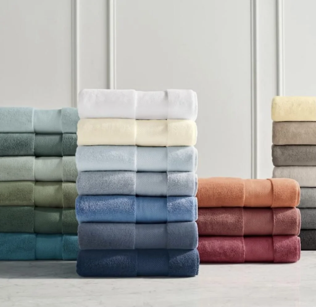 towel stack, colorful