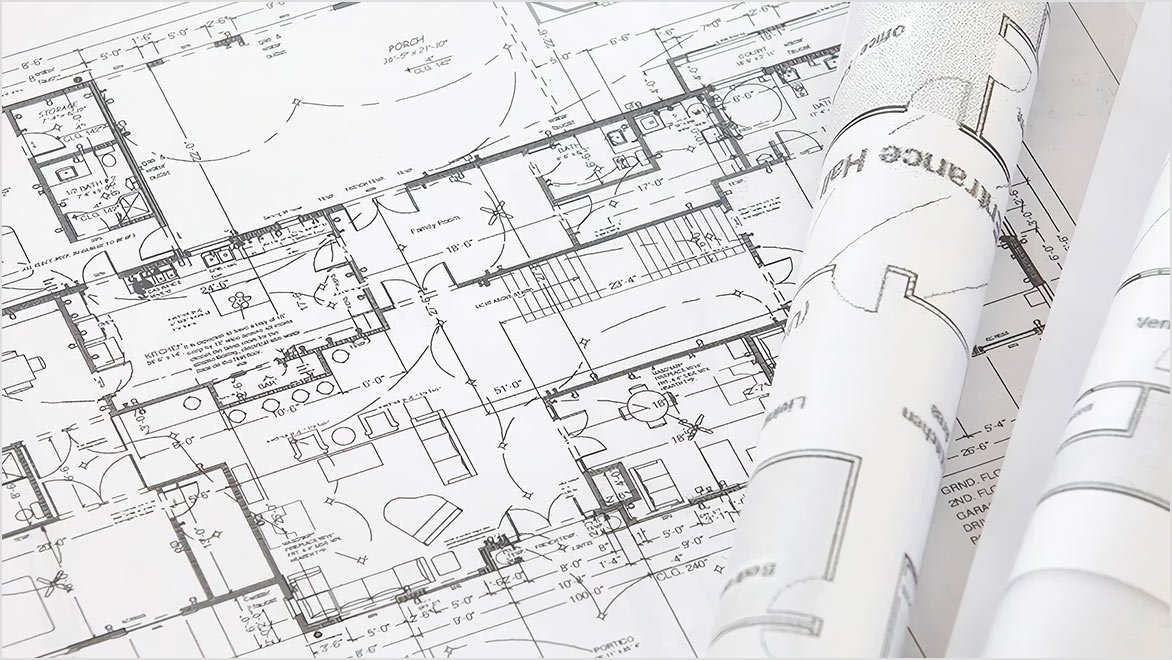 Blueprint floor plan.