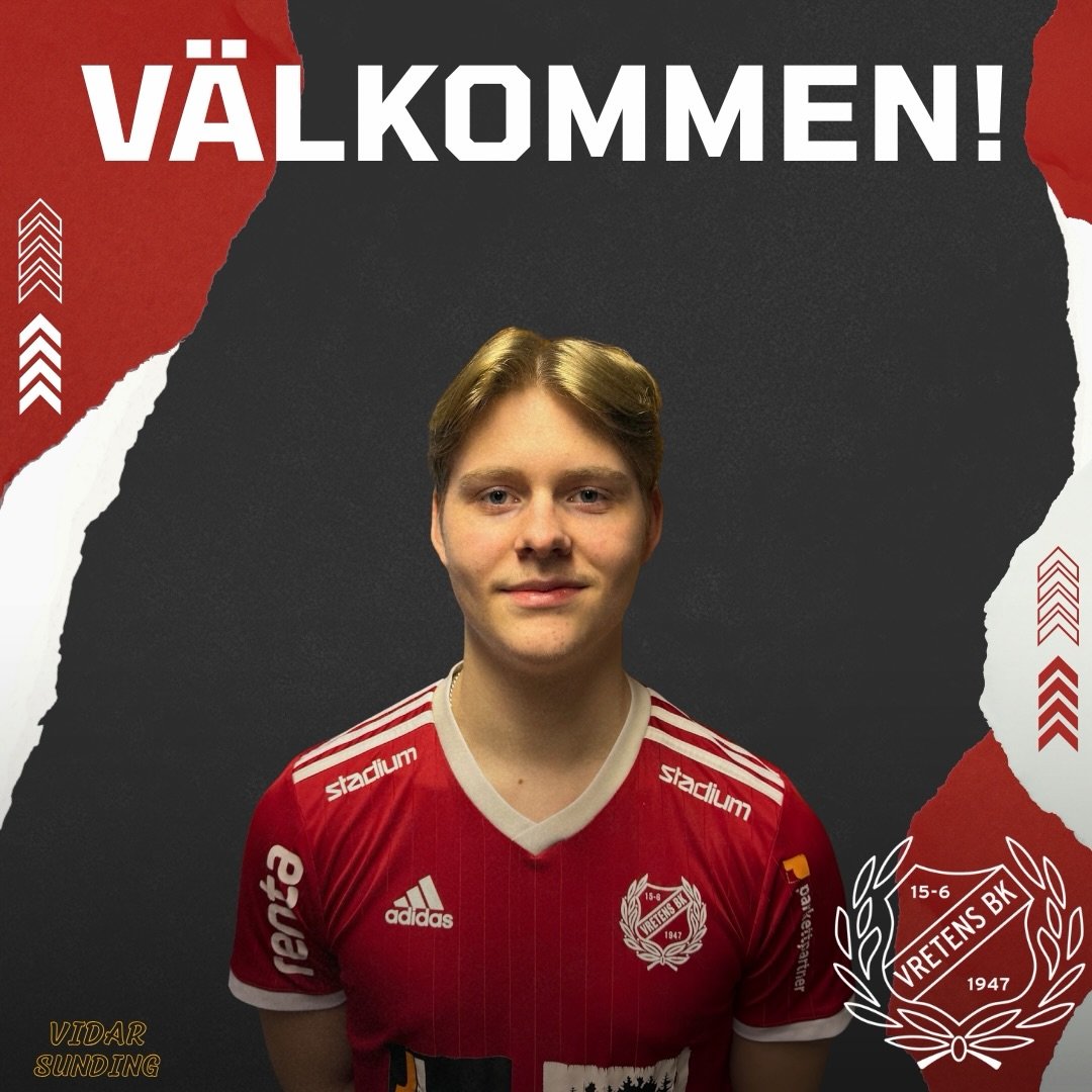 Vretens BK h&auml;lsar Vidar Sunding v&auml;lkommen hem!

Efter en tid borta fr&aring;n fotbollen har Vidar valt att g&ouml;ra comeback. Som spelare fr&aring;n byn och med Vretens BK som moderklubb &auml;r han nu tillbaka i den r&ouml;dvita tr&ouml;j