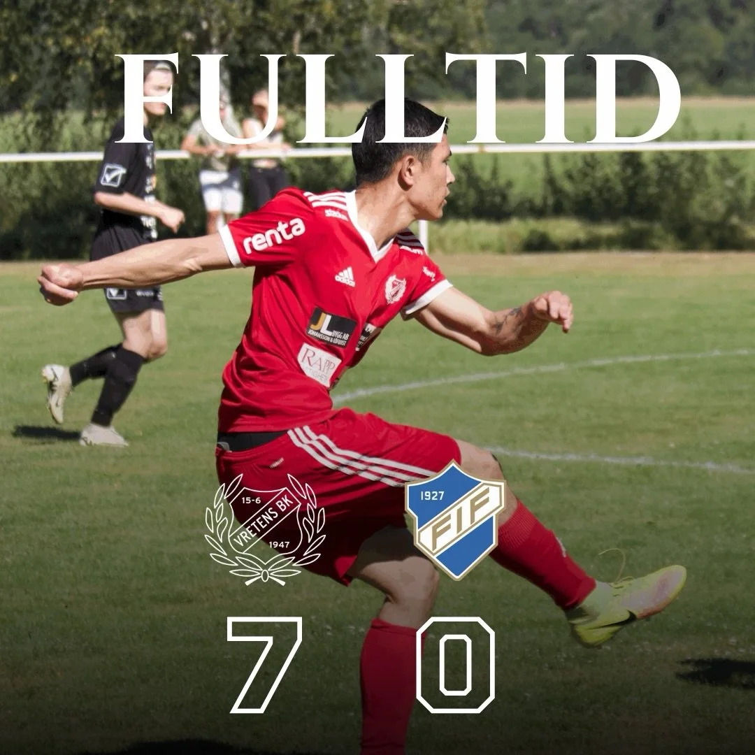 &Auml;ntligen seger! 🔴

Efter en tyngre period studsar vi tillbaka p&aring; b&auml;sta s&auml;tt och vinner med hela 7&ndash;0.

Albin stod f&ouml;r ett hattrick medan Robert, Svante, Oscar och Pontus ocks&aring; skrev in sig i m&aring;lprotokollet.