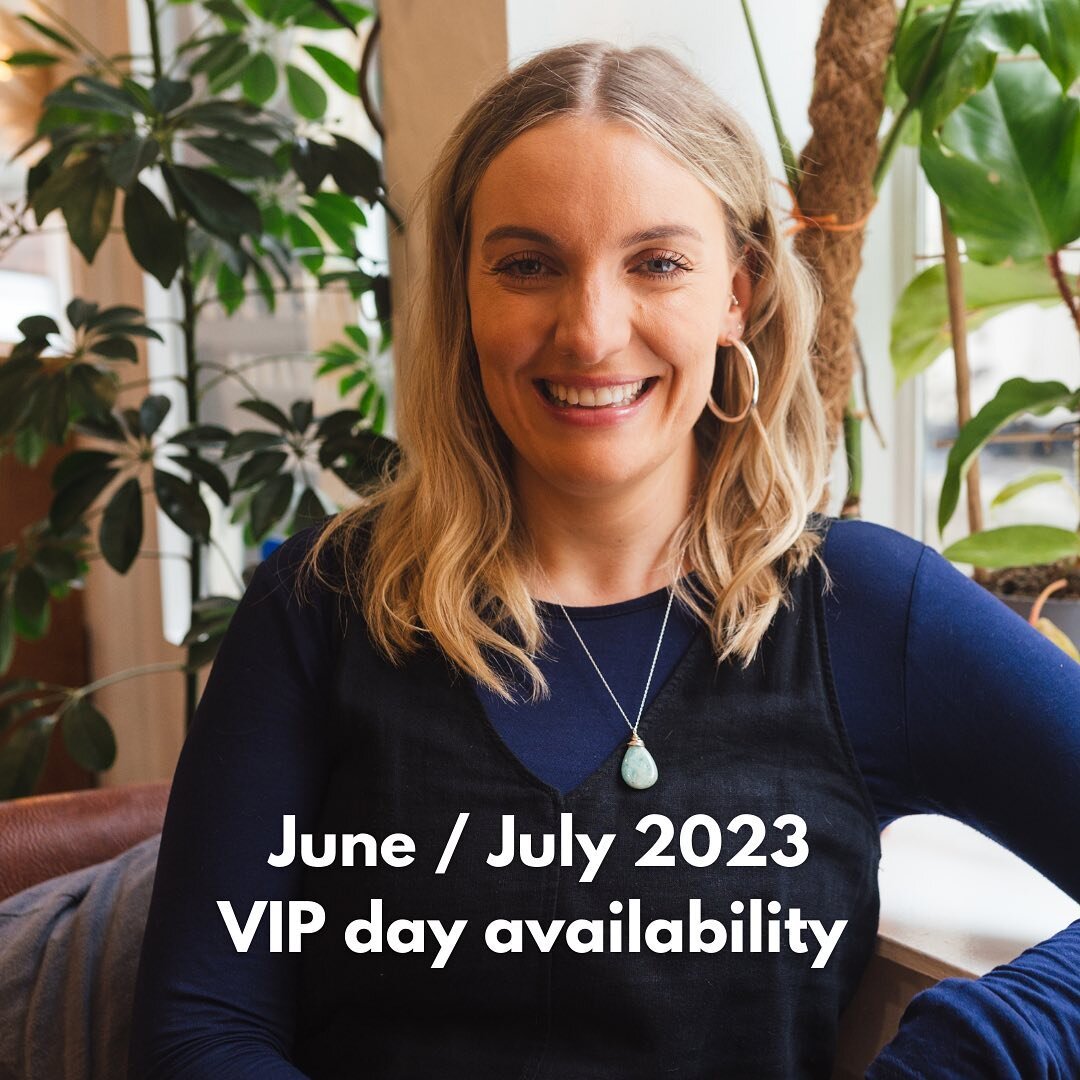 JUNE / JULY 2023 VIP DAY AVAILABILITY ✨
 
As you may have seen in my post last week I am taking a few months away from in-person coaching and hosting events from August this year to concentrate on the new chapter of motherhood that awaits.
 
In light