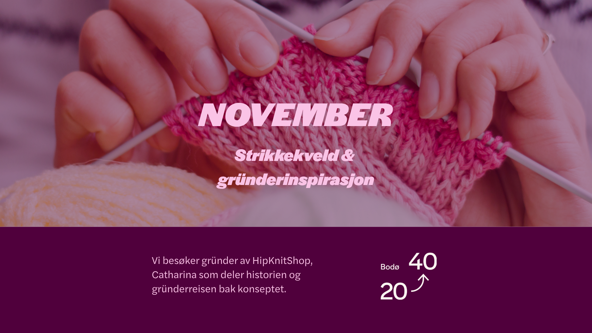 Gründerprat &amp; strikk med HipKnitShop