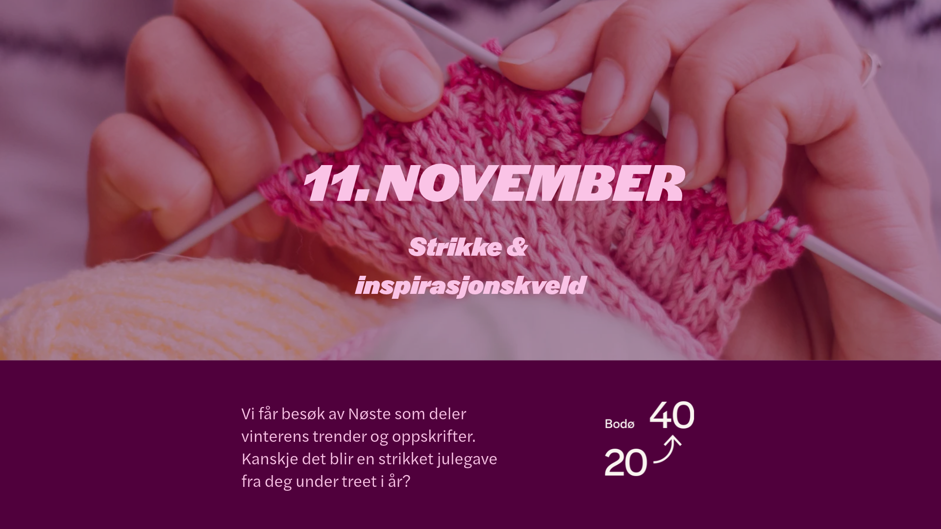 Strikke &  inspirasjonskveld