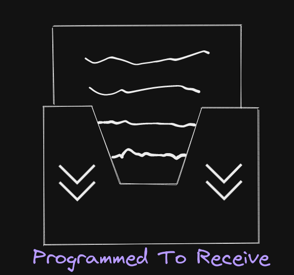 a graphic depicting an inbox, indicating that a system is setup to receive.