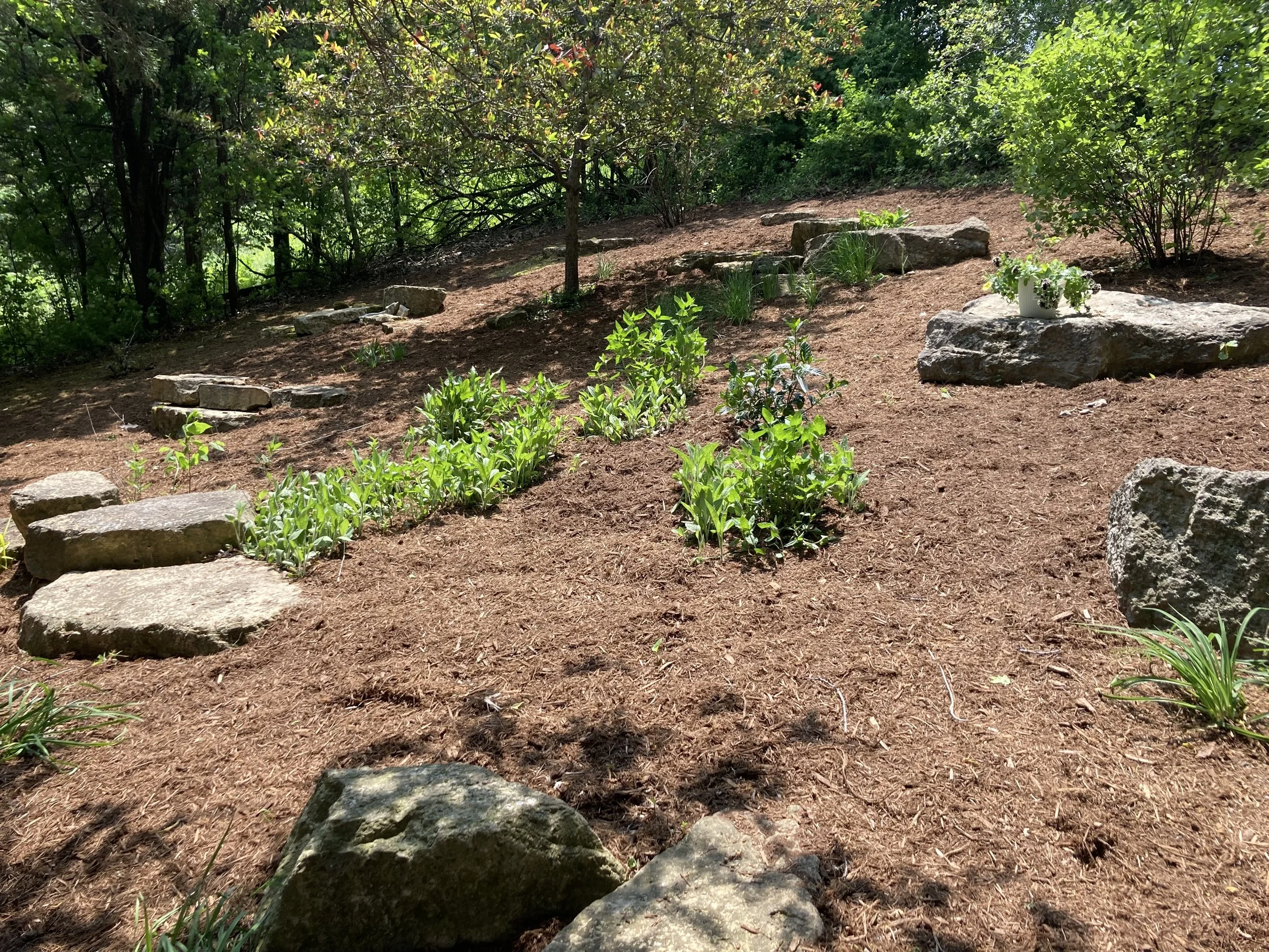A fresh layer of mulch helps the aesthetics of the yard. There’s not a bad time of year to work on this!