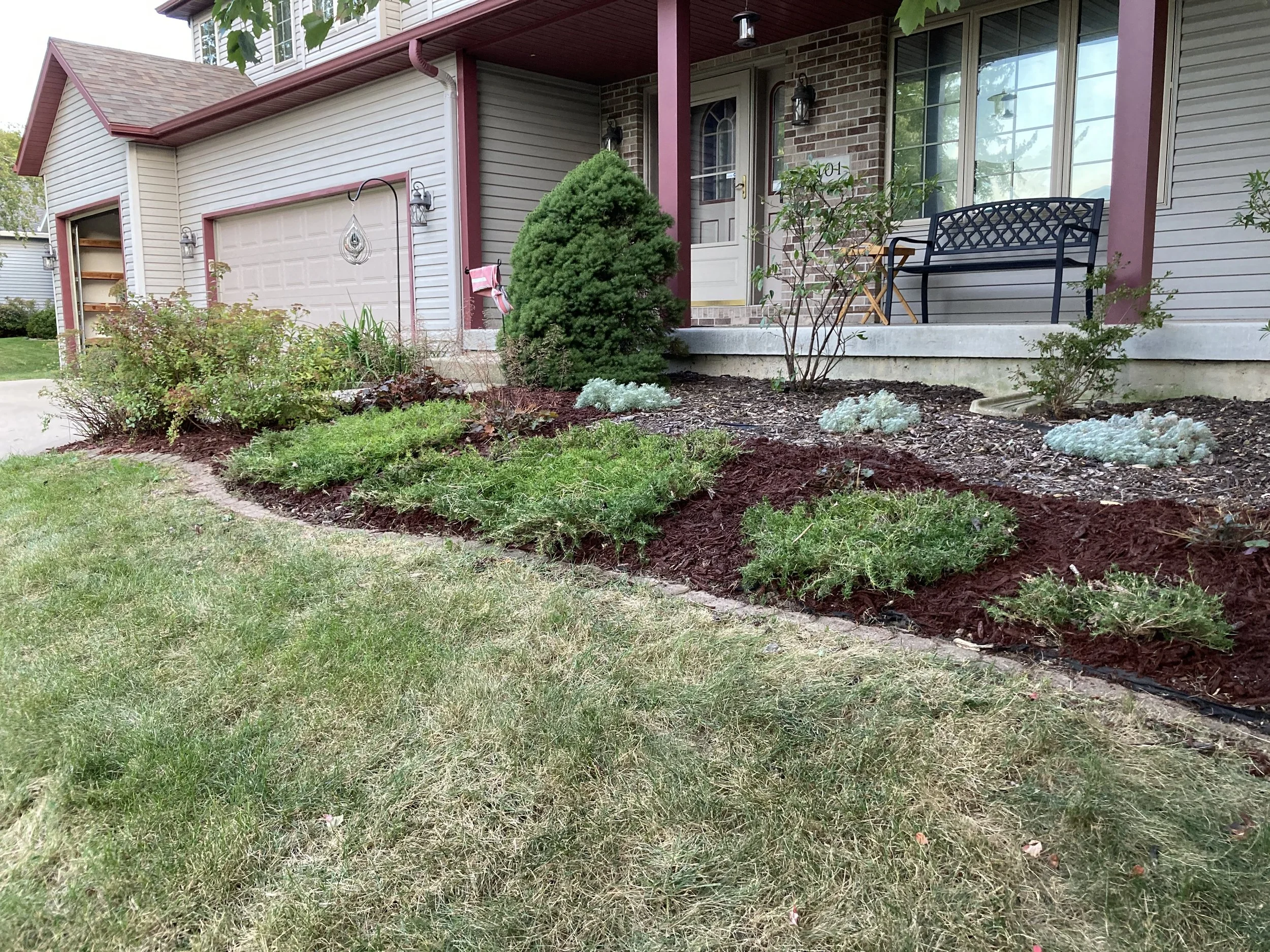 Weeding and mulching!