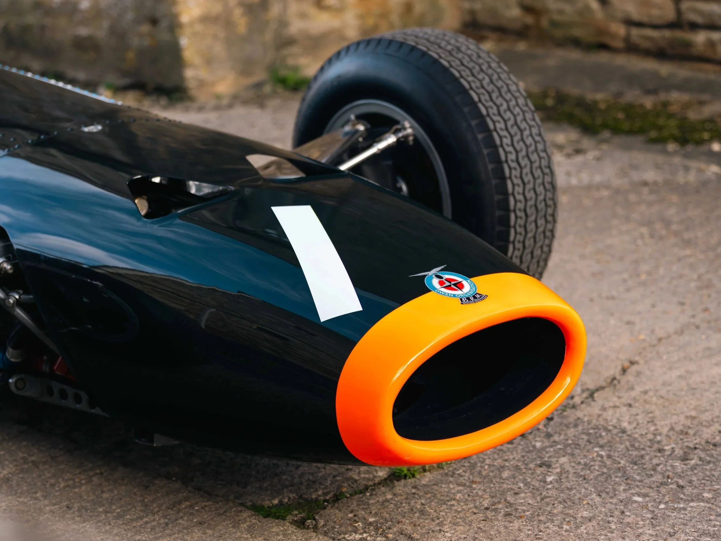 BRM P261 Formula 1 – nose cone detail, chassis 2617, ex-Jackie Stewart