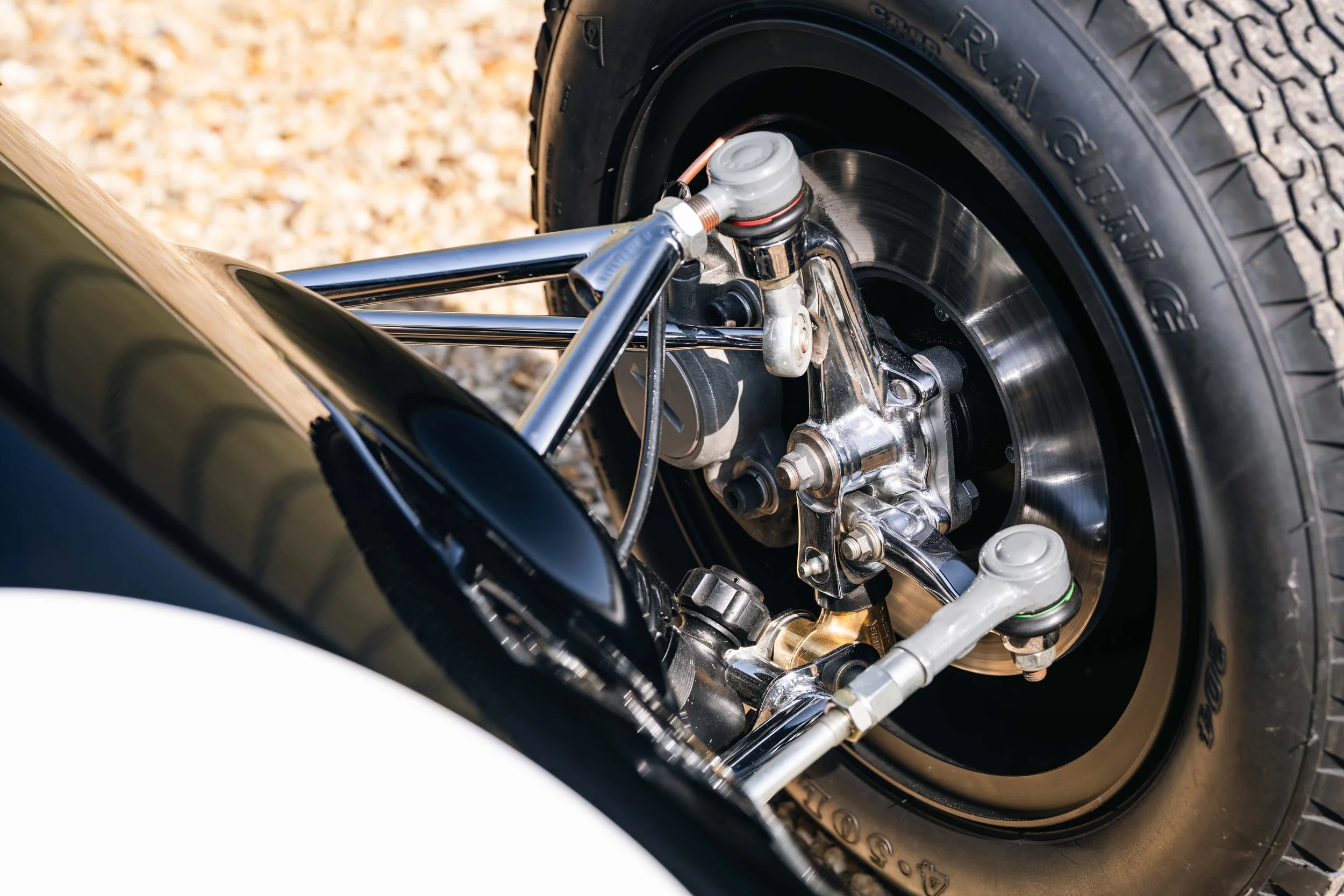 Lotus 22 Formula Junior – rear suspension and drivetrain detail, chassis 22-J-39, driveshaft and upright