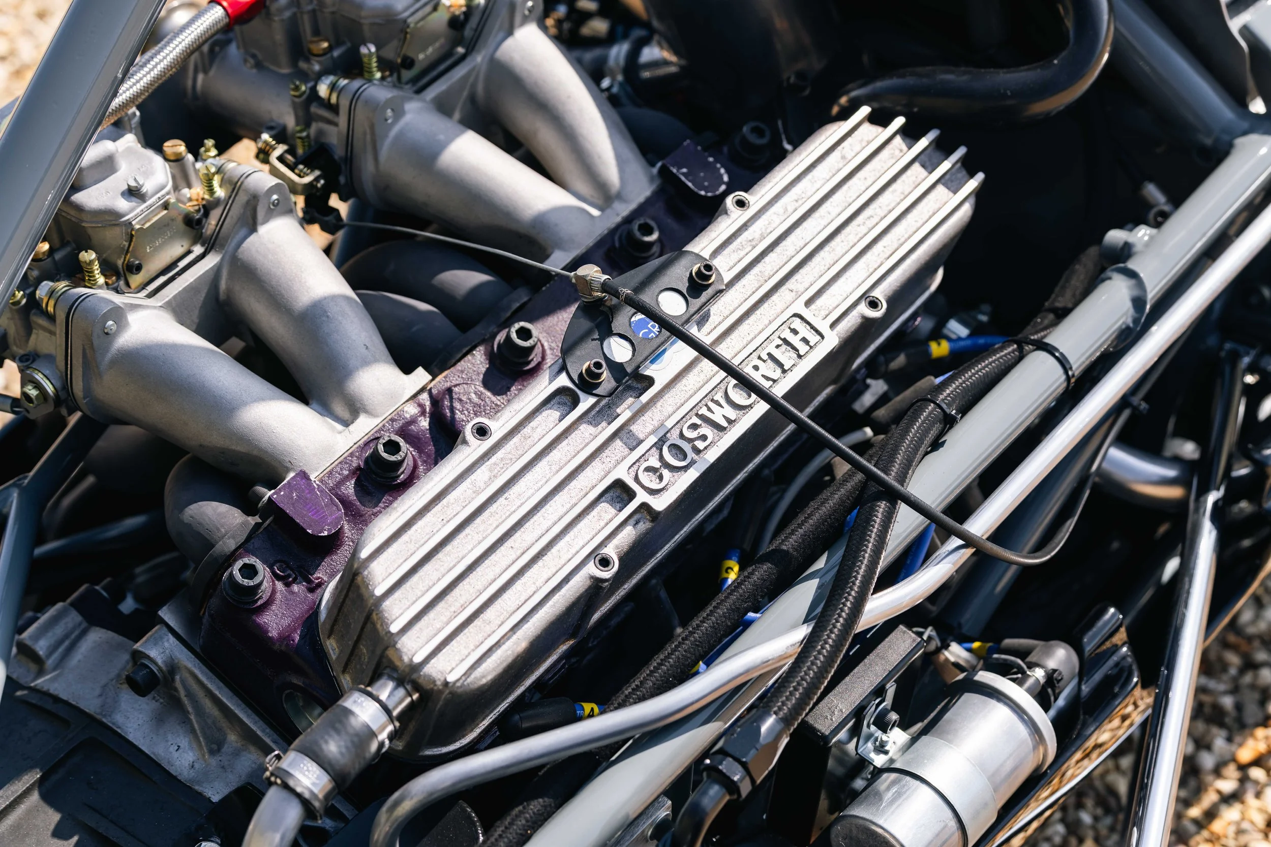 Lotus 22 Formula Junior – Richardson Cosworth MAE engine detail, chassis 22-J-39, cam cover and ancillaries