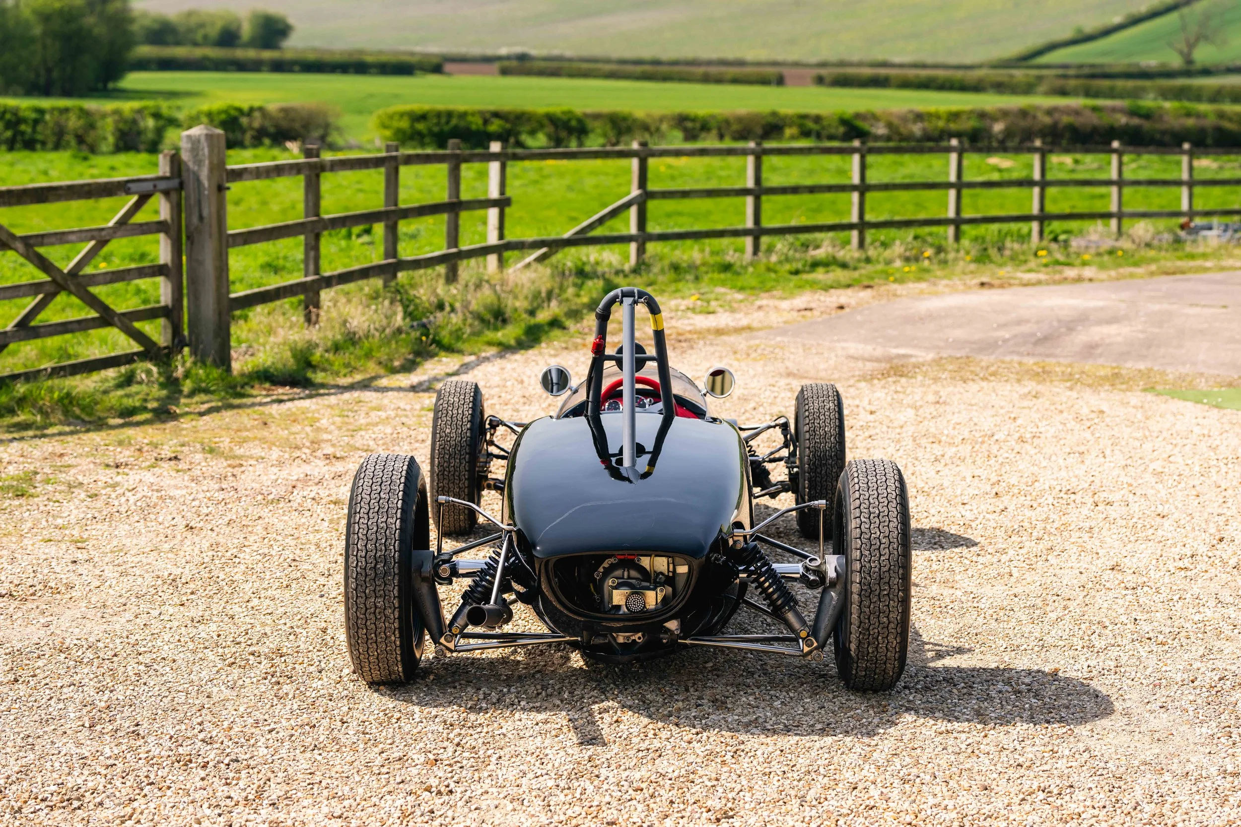 Lotus 20 Formula Junior – rear elevation, chassis 20-J-905, Hewland gearbox and rear suspension detail