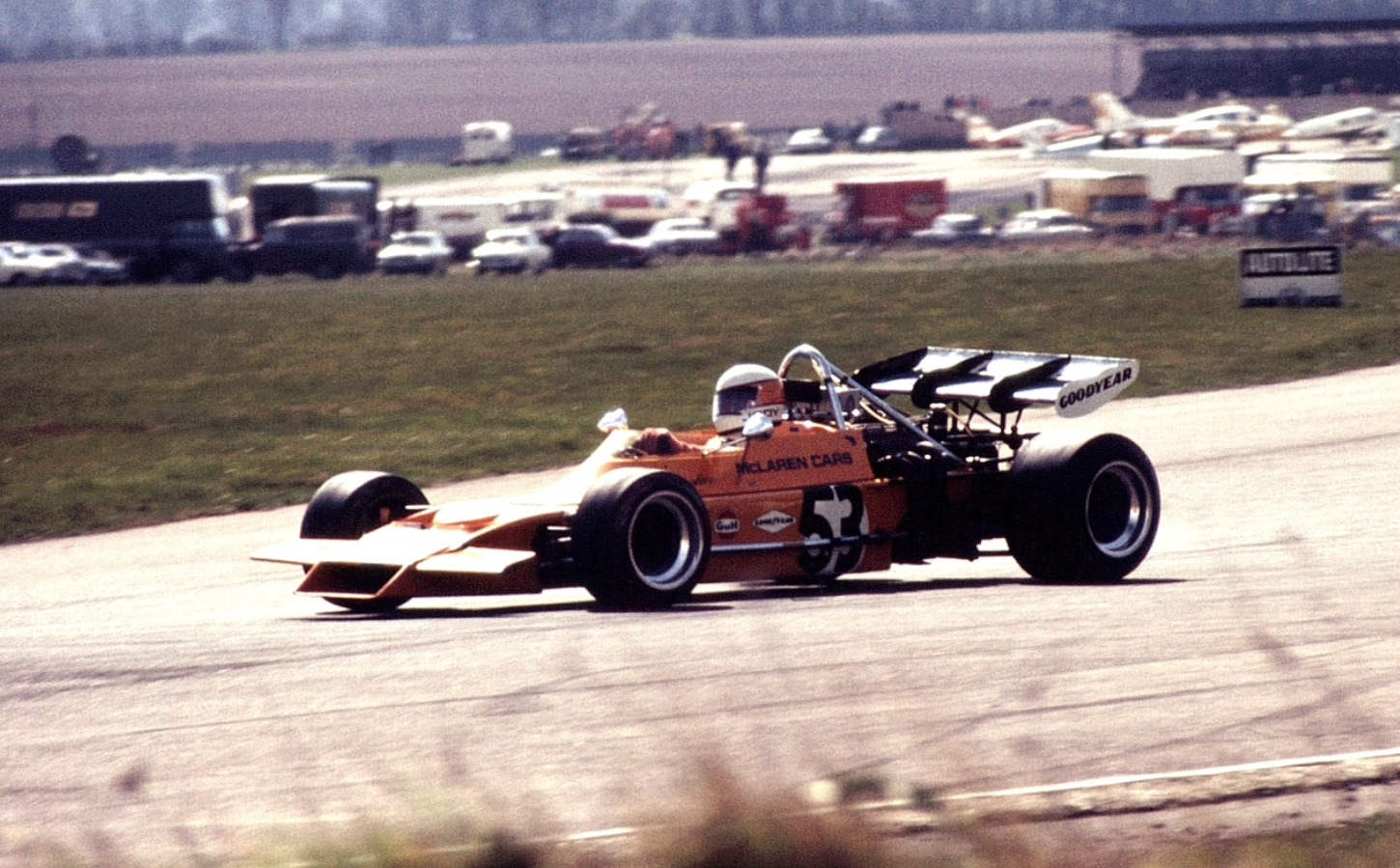 McLaren M21 Formula 2 for sale. Chassis M21-3. on track 1970s. Mitchell Curated.