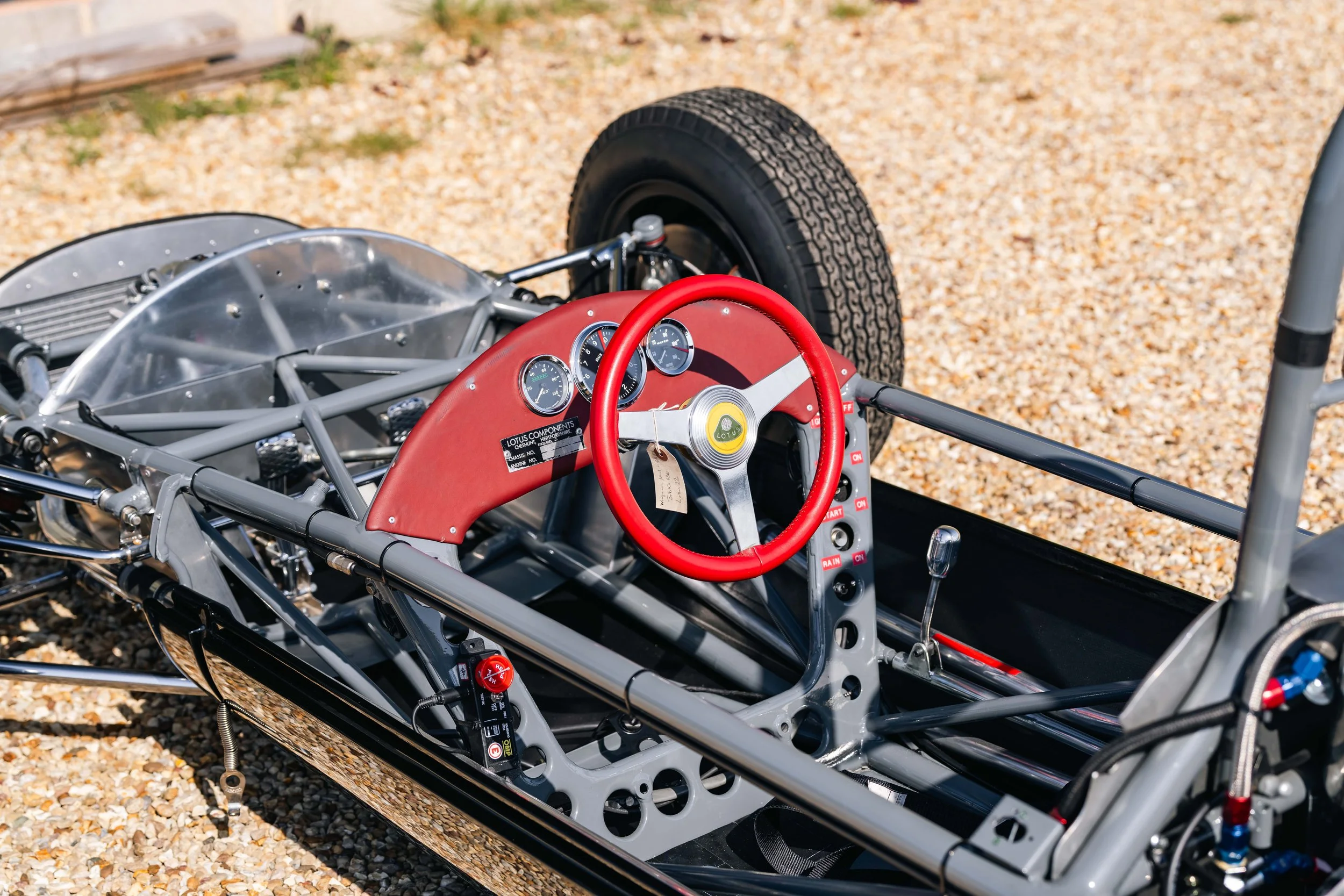 Lotus 22 Formula Junior – left side three-quarter, chassis 22-J-39, spaceframe and cockpit