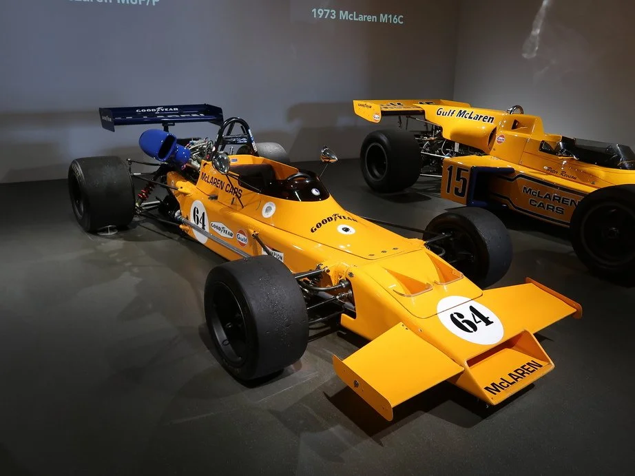 McLaren. M21-3 at the Petersen Museum. ‘Color of Success’ exhibition. 2022