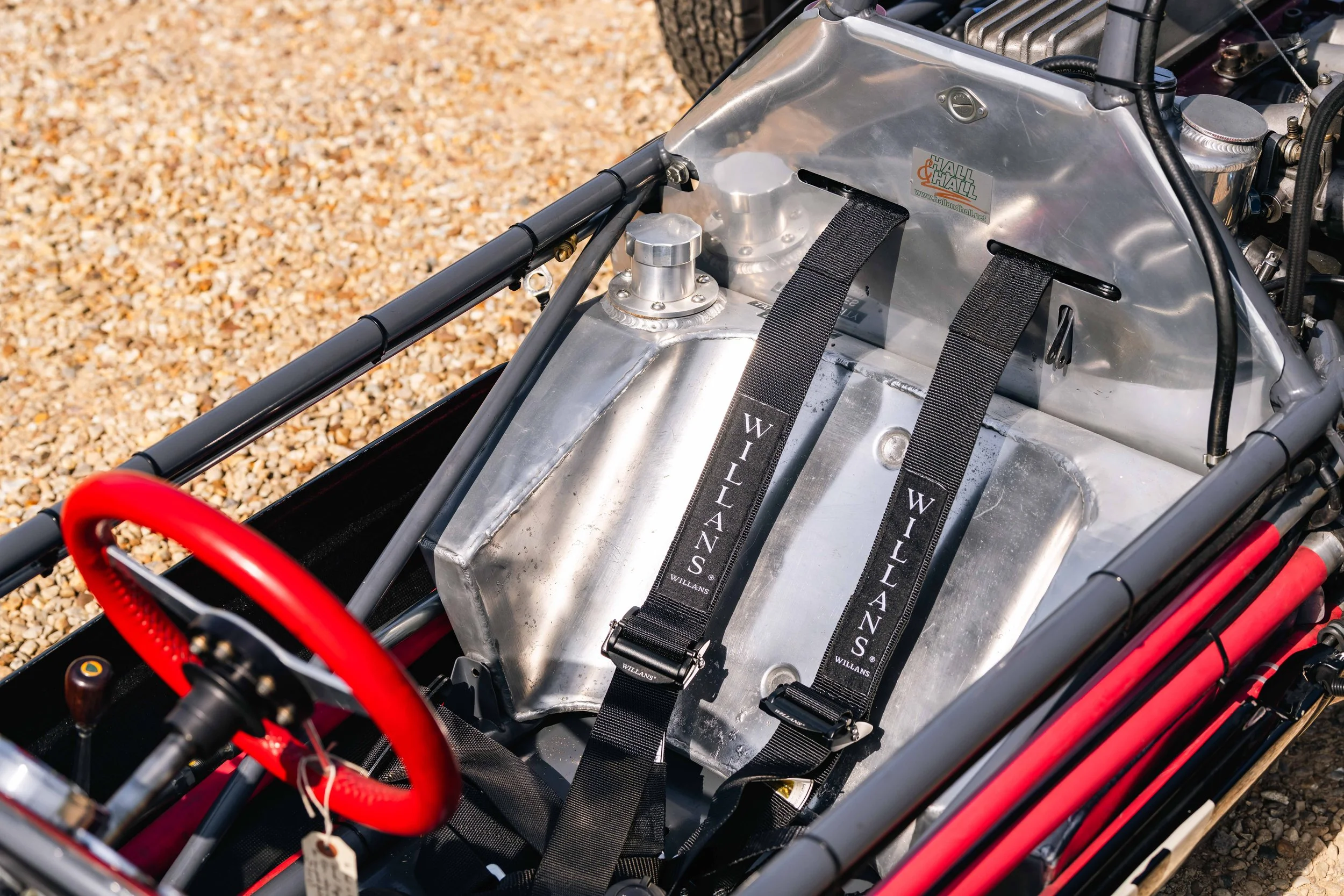 Lotus 20 Formula Junior – battery and electrical detail, chassis 20-J-905, spaceframe mounting, seat