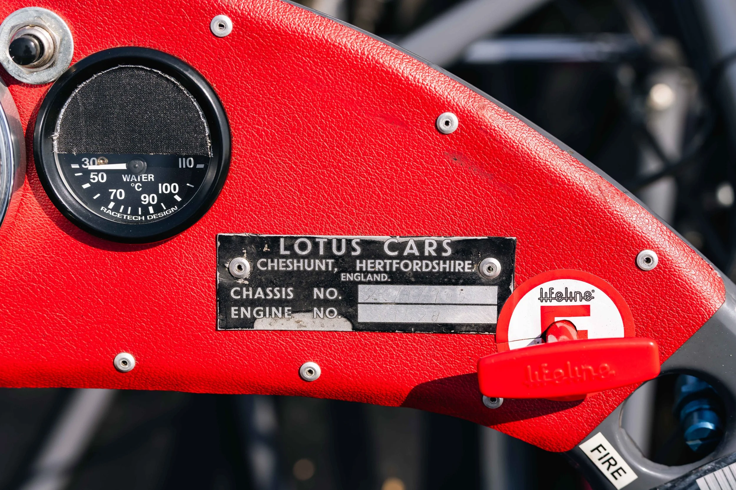 Lotus 20 Formula Junior – Lotus Cars chassis plate, Cheshunt Hertfordshire, chassis number 20-J-905