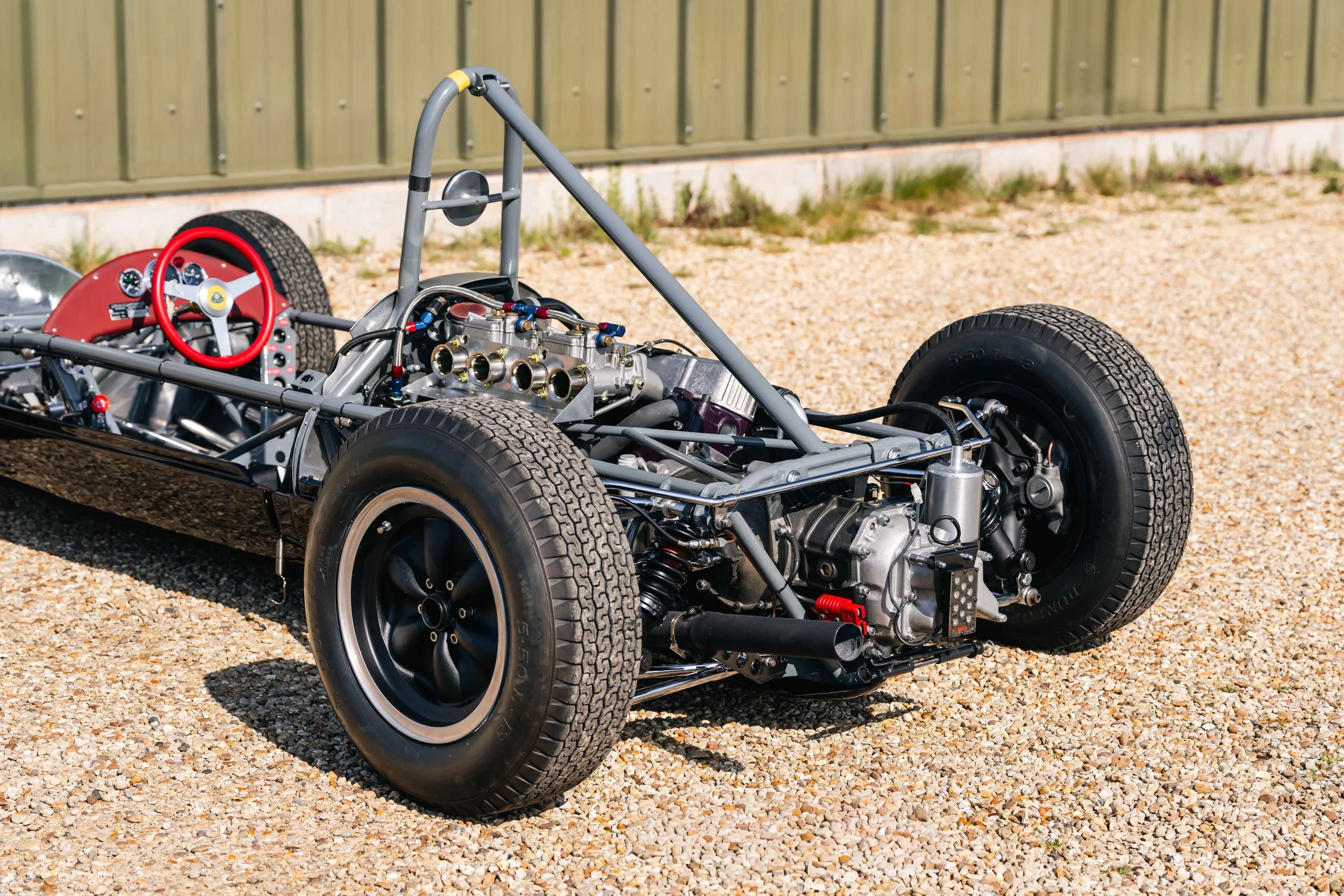 Lotus 22 Formula Junior – front three-quarter, chassis 22-J-39, spaceframe and Richardson Cosworth MAE engine