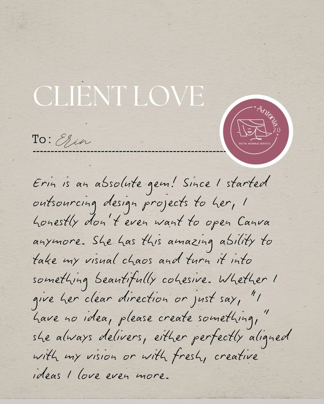 Working with @antoniaf2.0 has been one of those &lsquo;this is why I do what I do&rsquo; experiences. 

She came to me with beautiful ideas and trusted me to bring them to life in a way that felt aligned and cohesive. 

From Canva templates to a full