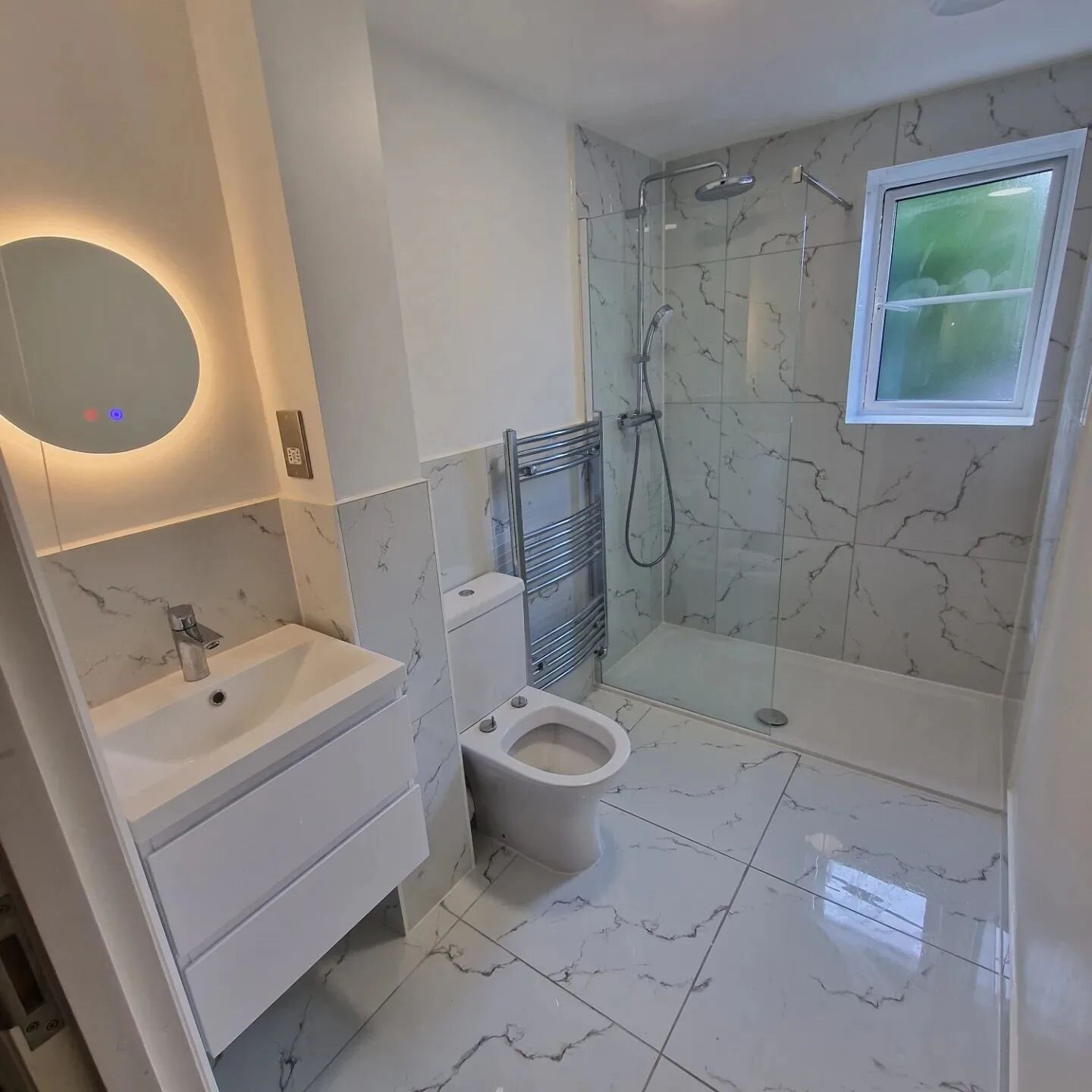 Bathroom/ shower room renovation so far 
#Comeshandy #London #bromley #trending