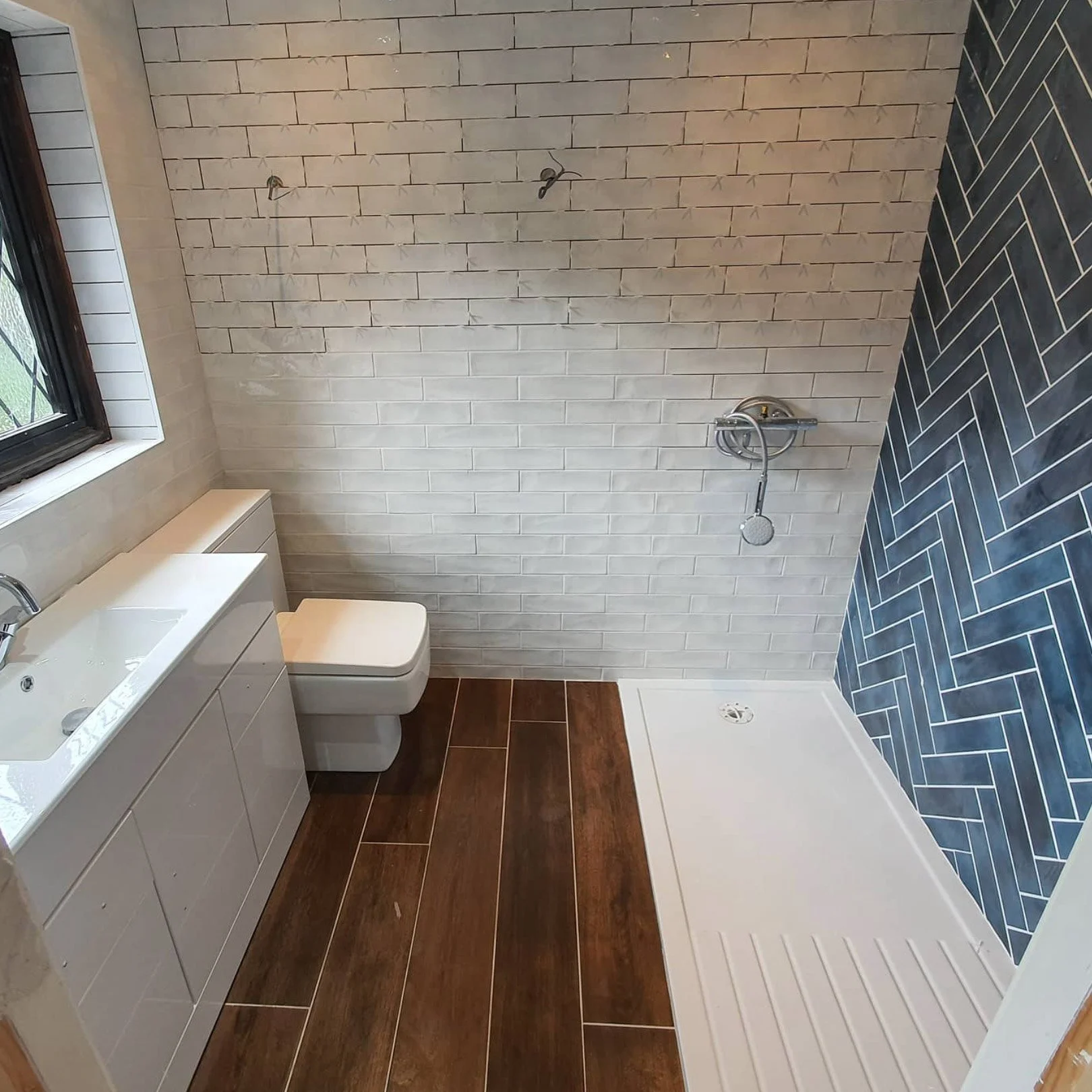 tiling bathroom