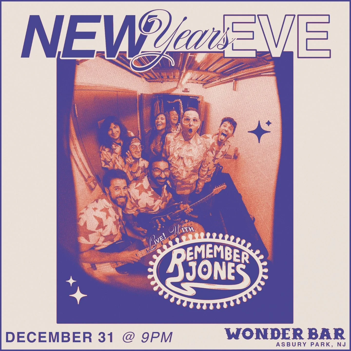 Just announced! Ring in the New Year with @rememberjones at Wonder Bar in Asbury 🤗 Never performed there so this will be a first for meeee. 🍾 🥂 🥳