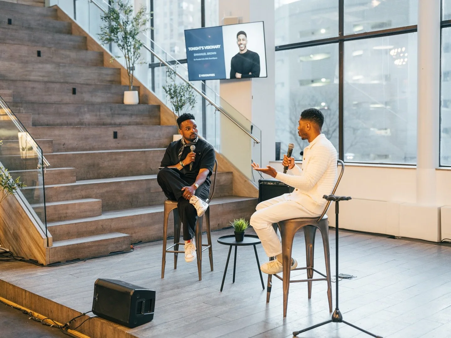 Thank you to everyone who joined us at our most recent Visionaries night! 

Our guest, Emmanuel Brown, cofounder of ChruchSpace, discussed how the life we were made for doesn&rsquo;t wait outside the office door. Purpose is often hiding in plain sigh