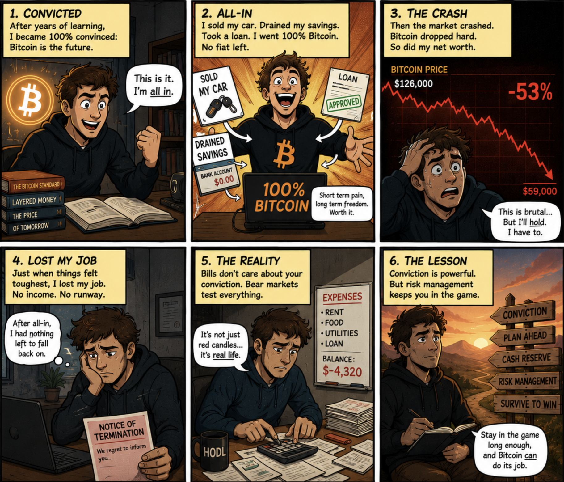 All-in Bitcoin, yet still broke