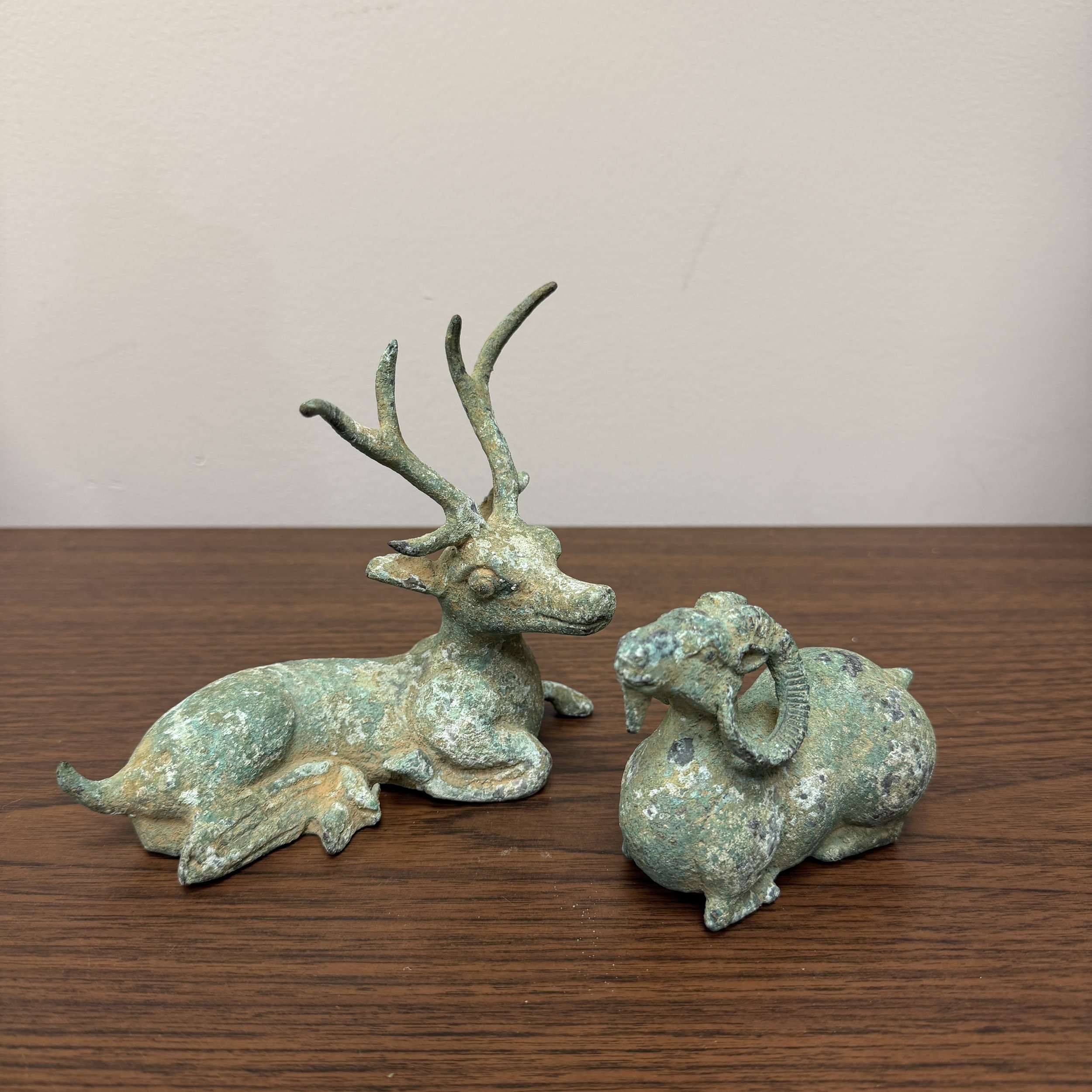 Pair of Vintage Bronze Animal Figures