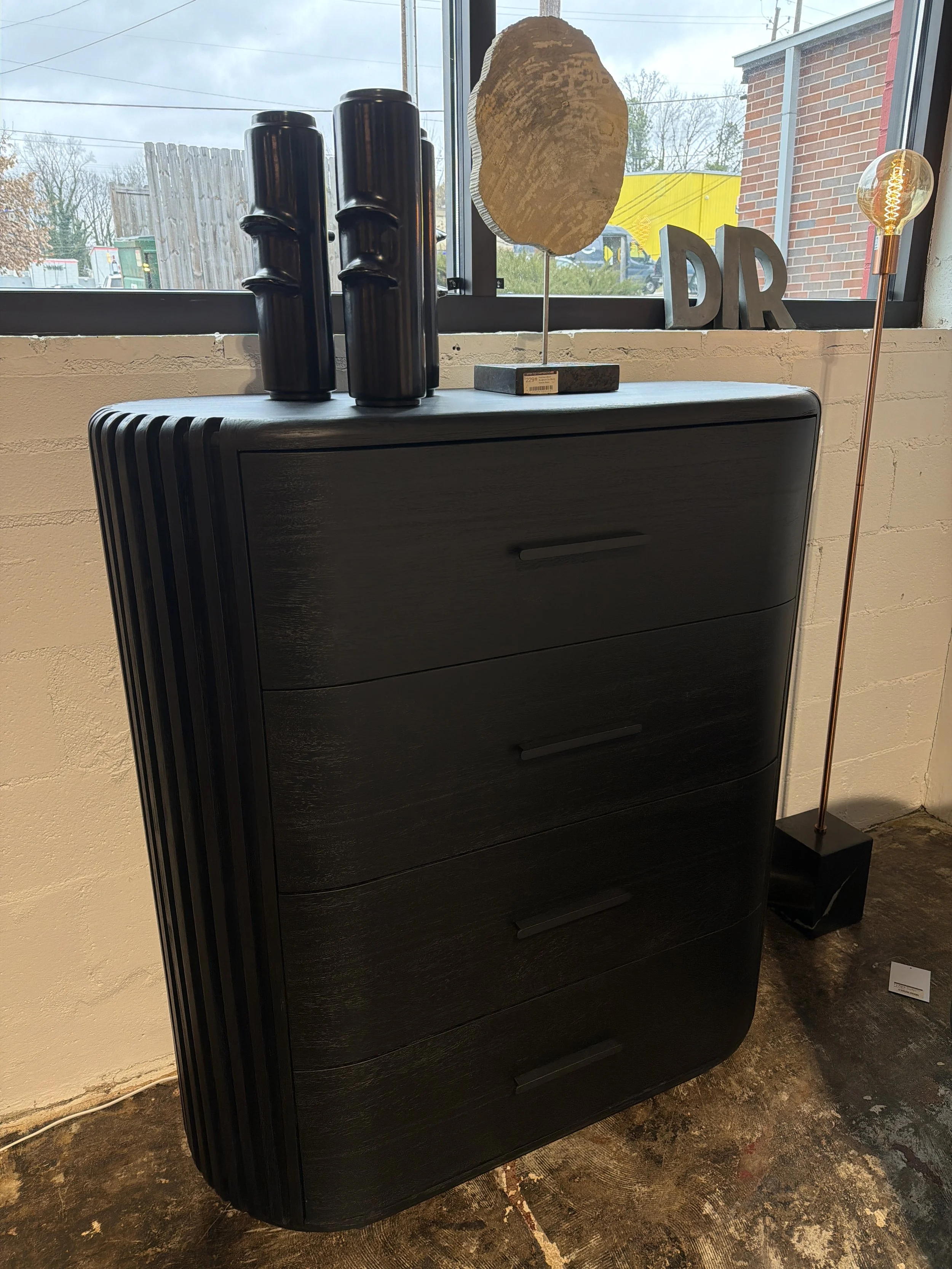 Vanguard High Chest in Oak - 4 Drawers