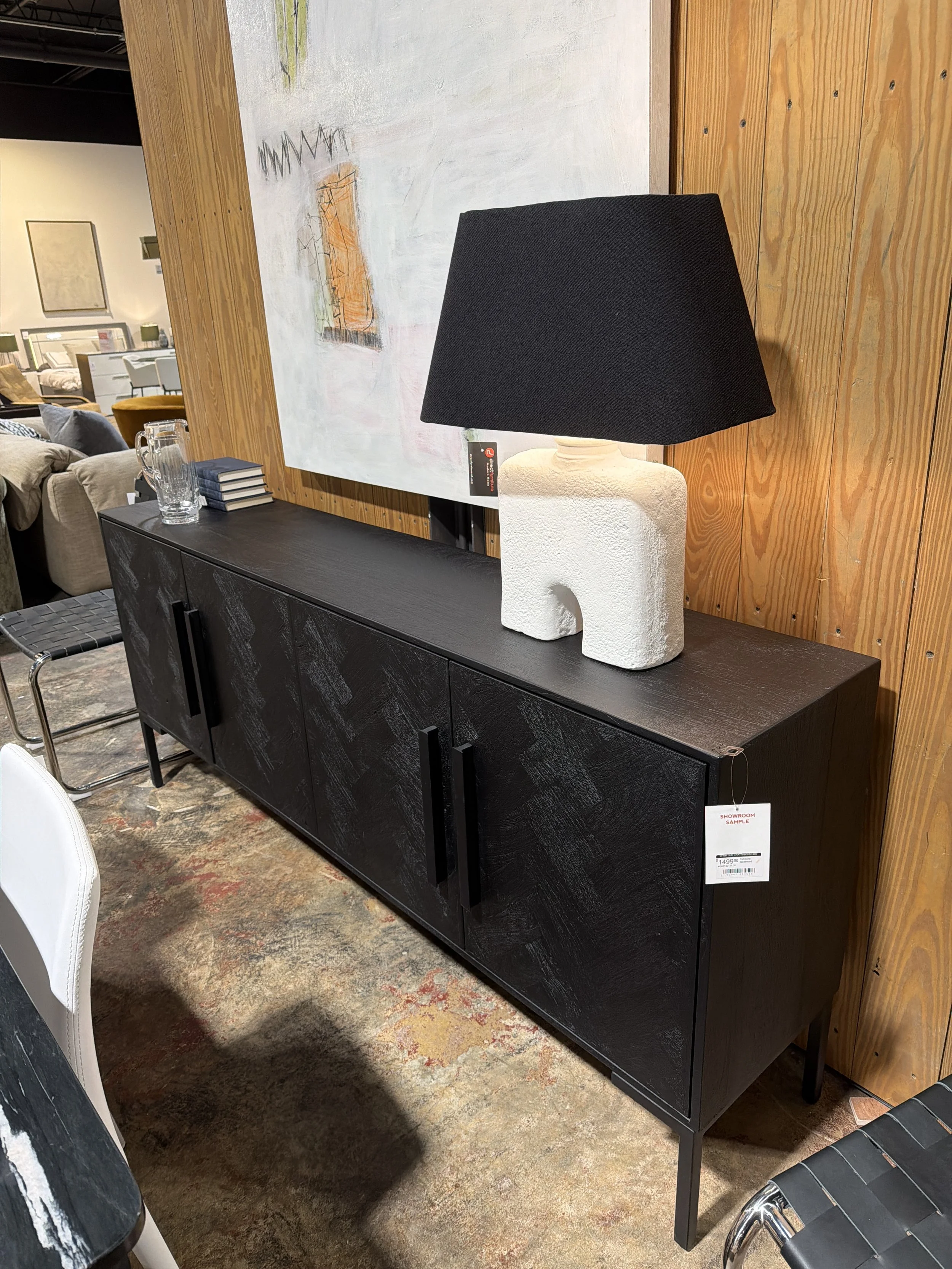 Fishbone Black Sideboard