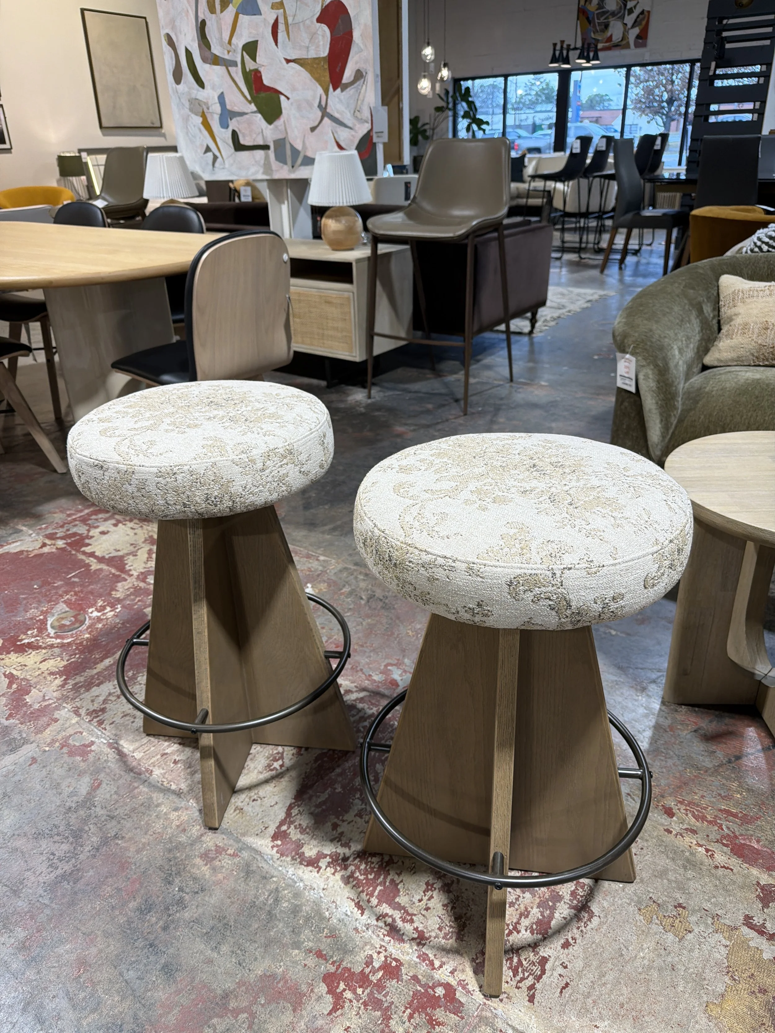 Damon Swivel Bar + Counter Stool - Fallingbrook Natural