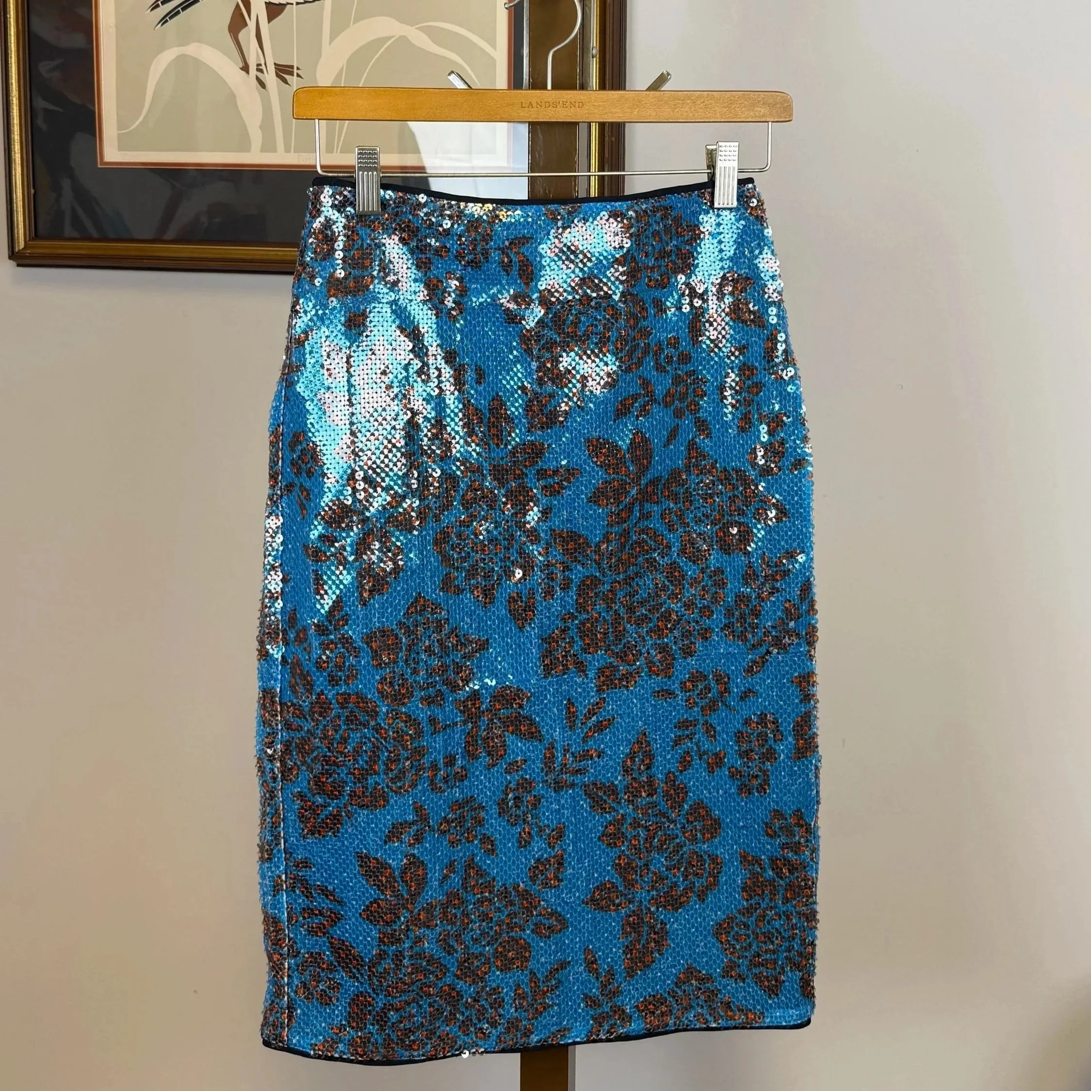 Diane Von Furstenberg Sequin Pencil Skirt (S/2)