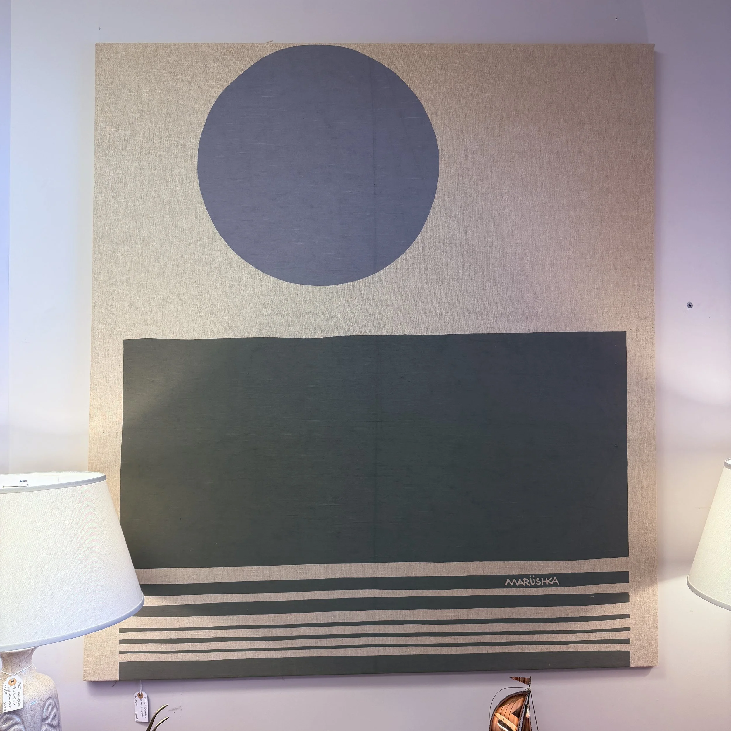 1970s Marüshka Abstract Screen Print