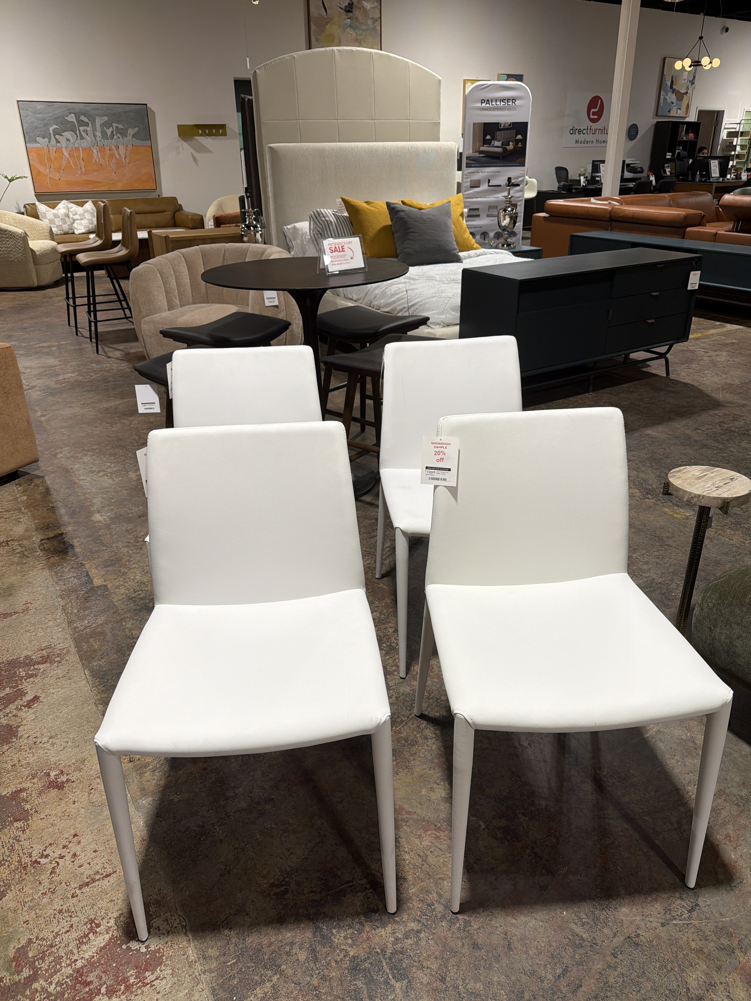 Zeno Dining Chair - White Leather