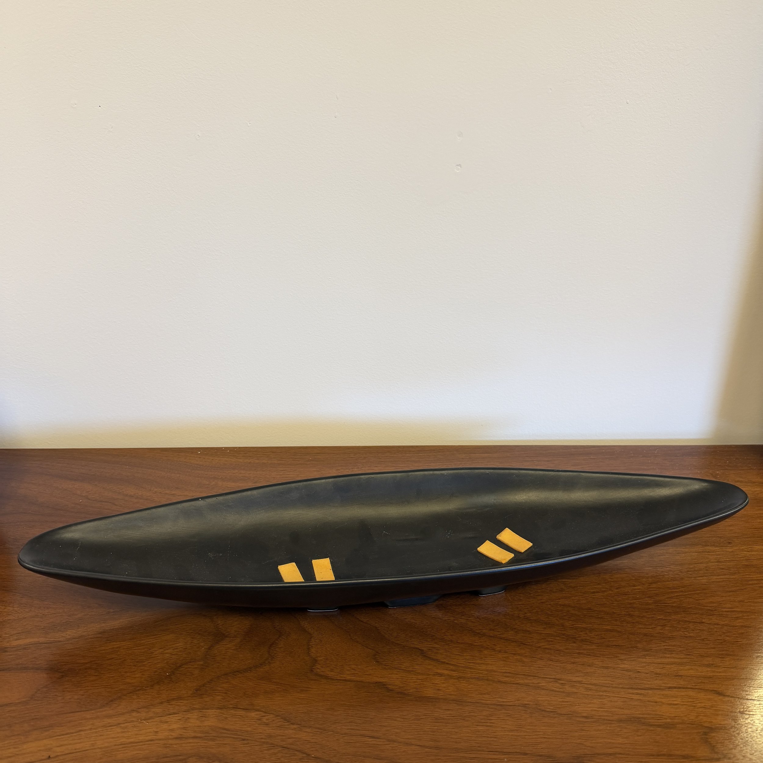 1960s Maurice of California Canoe Pottery Dish