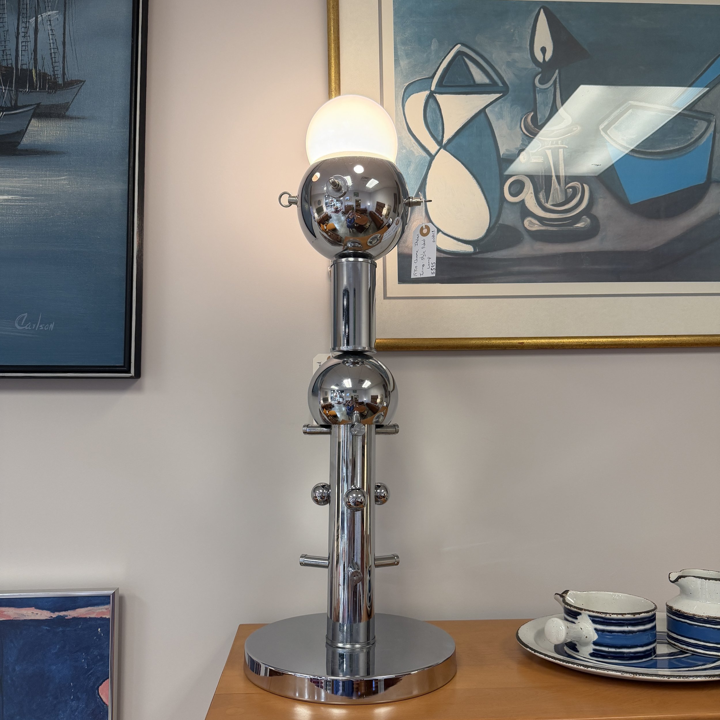 1970s Italian Torino-Style Robot Lamp